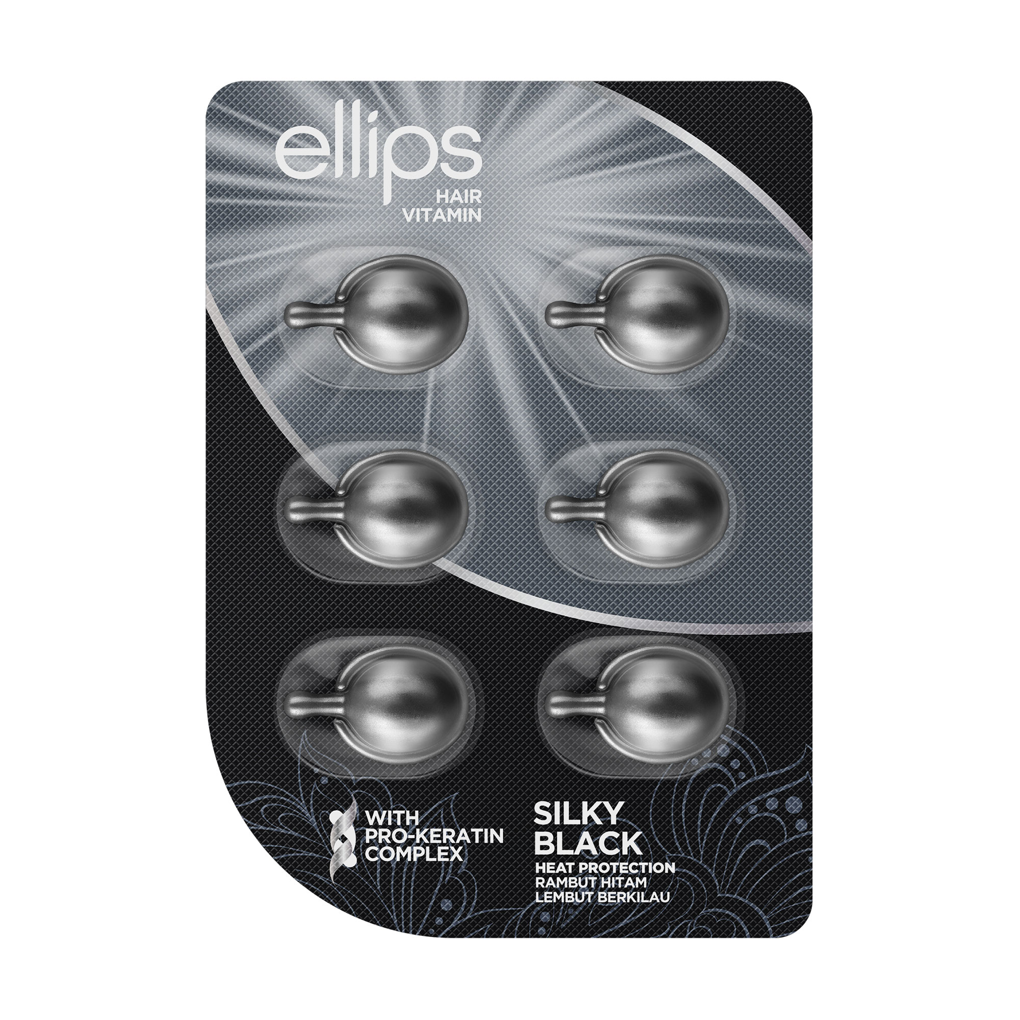 Вітаміни для волосся Ellips Hair Vitamin Silky Black Шовкова ніч з Pro-кератиновим комплексом, 6*1 мл
Вітаміни для волосся Ellips Hair Vitamin Silky Black Шовкова ніч з Pro-кератиновим комплексом, 6*1 мл
