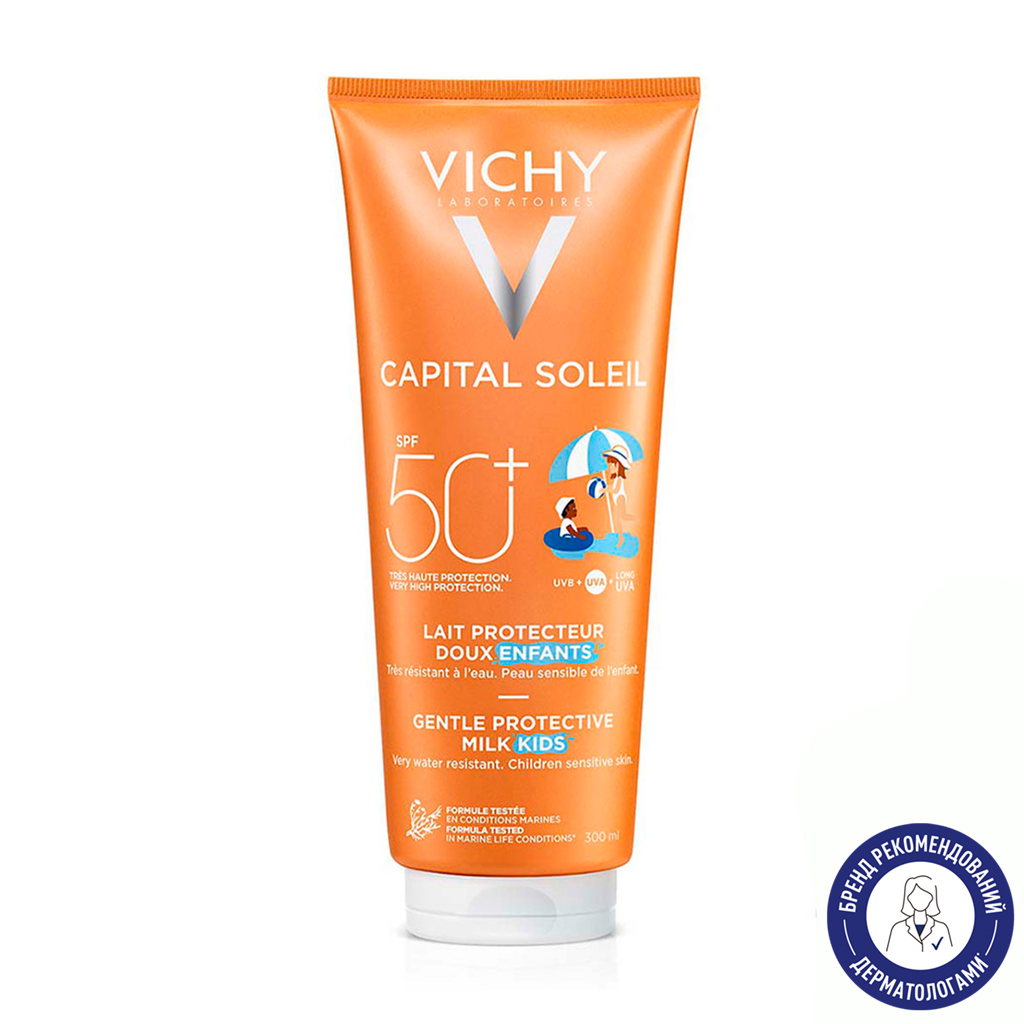 Дитяче сонцезахисне молочко Vichy Ideal Soleil Gentle Protective Milk Kids SPF 50 водостійке, для чутливої шкіри, 300 мл
Дитяче сонцезахисне молочко Vichy Ideal Soleil Gentle Protective Milk Kids SPF 50 водостійке, для чутливої шкіри, 300 мл