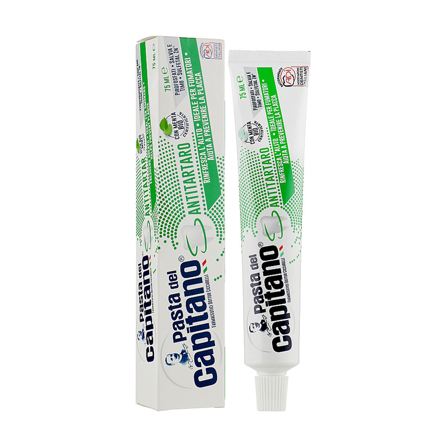 Уцінка! Зубна паста Pasta del Capitano Antitartaro проти зубного каменю, 75 мл
Уцінка! Зубна паста Pasta del Capitano Antitartaro проти зубного каменю, 75 мл