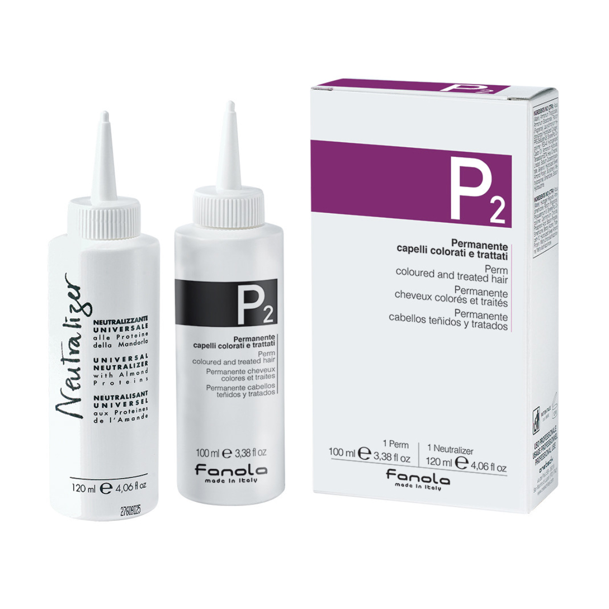 Набір Fanola P2 Perm Kit For Coloured Hair для хімічної завивки фарбованого волосся (Fanola Perm P2 100 мл + Fanola Universal Neutralizer For Perms 120 мл)
Набір Fanola P2 Perm Kit For Coloured Hair для хімічної завивки фарбованого волосся (Fanola Perm P2 100 мл + Fanola Universal Neutralizer For Perms 120 мл)