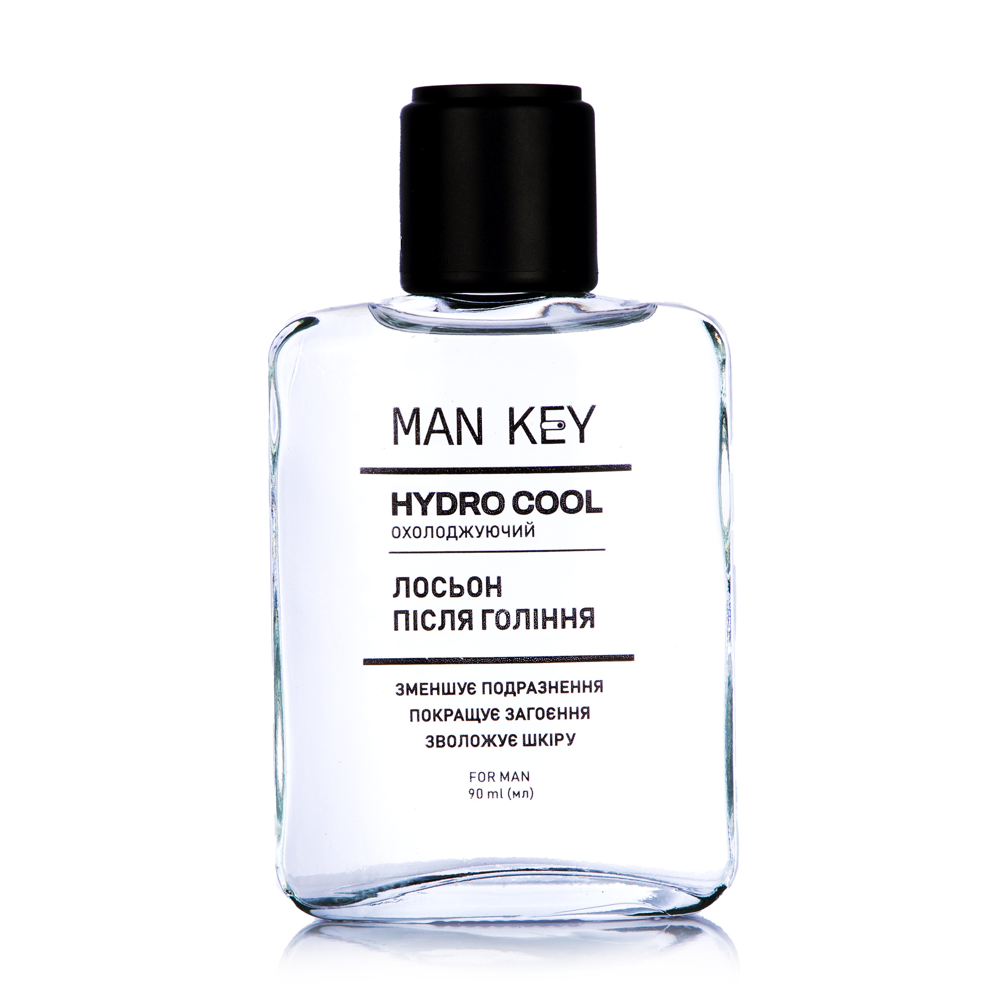 Чоловічий лосьйон після гоління MAN KEY Hydro Cool, 90 мл
Чоловічий лосьйон після гоління MAN KEY Hydro Cool, 90 мл