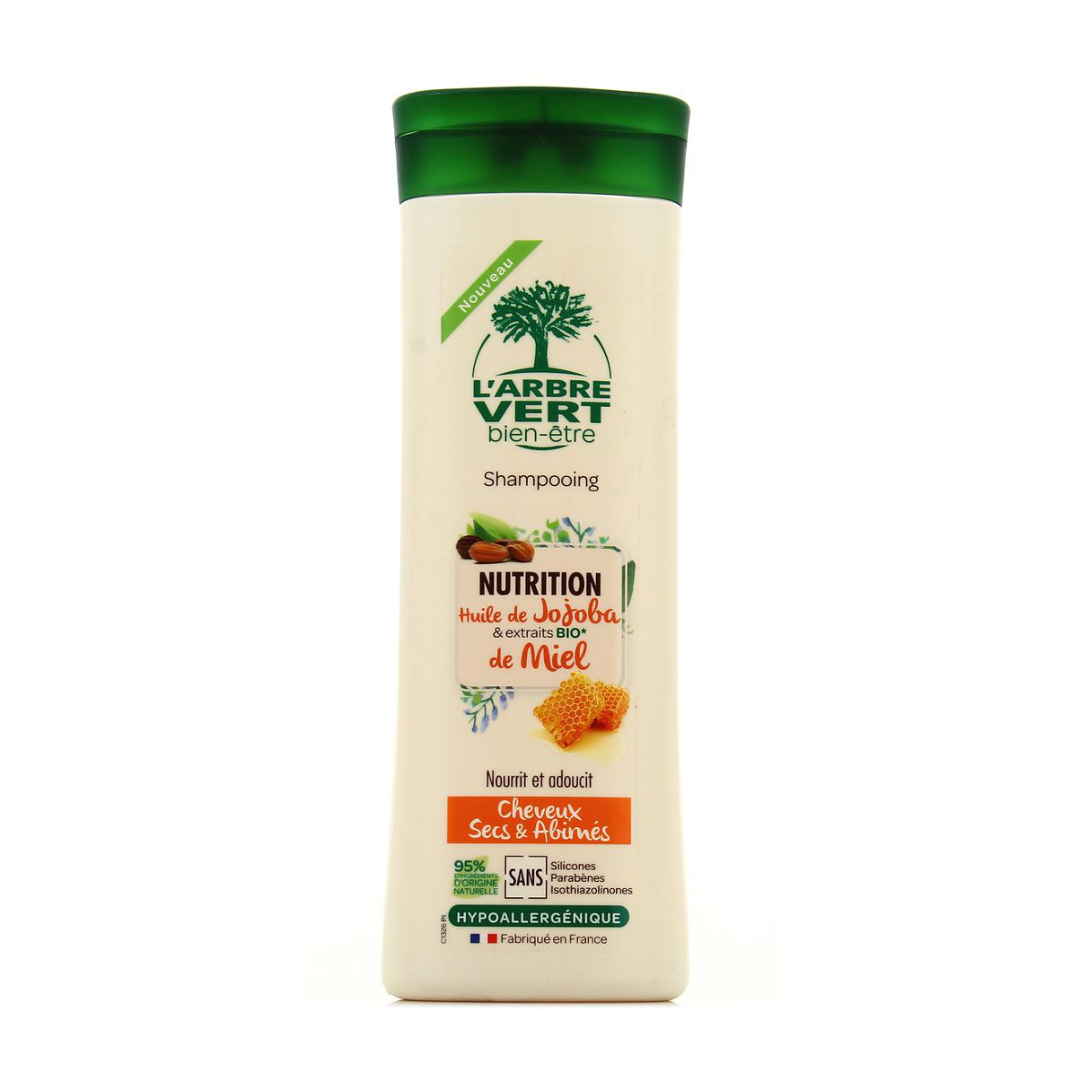 Гіпоалергенний шампунь для волосся L'Arbre Vert Nutrition Shampoo Живильний, з екстрактами олії жожоба та меду, 250 мл
Гіпоалергенний шампунь для волосся L'Arbre Vert Nutrition Shampoo Живильний, з екстрактами олії жожоба та меду, 250 мл