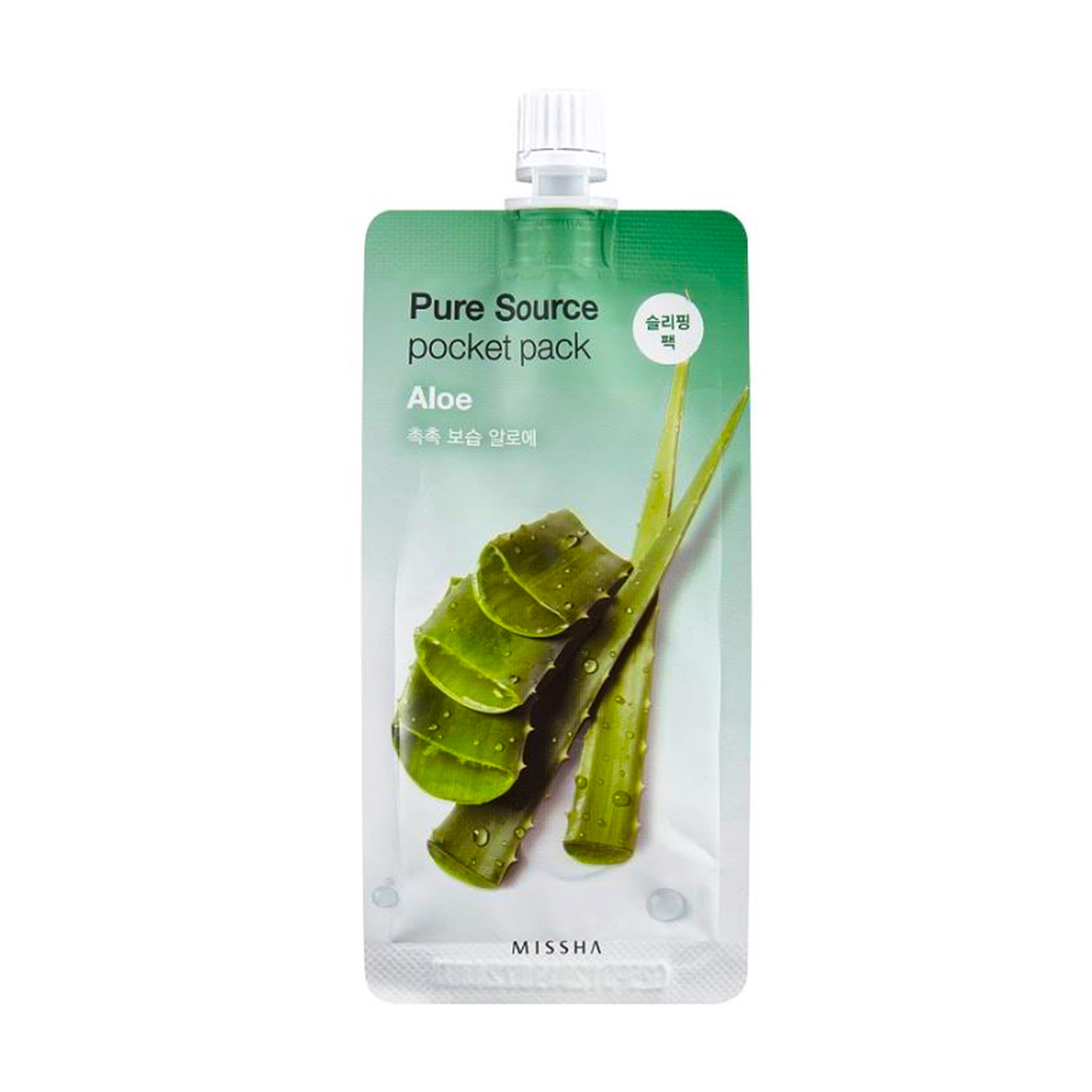 Нічна маска для обличчя Missha Pure Source Pocket Pack Aloe з екстрактом алое вера, 10 мл
Нічна маска для обличчя Missha Pure Source Pocket Pack Aloe з екстрактом алое вера, 10 мл