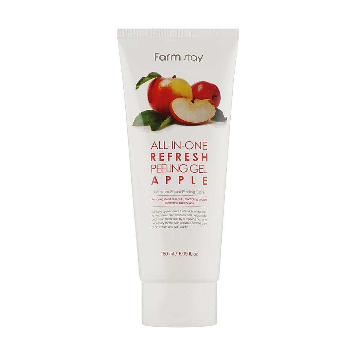 Уцінка! Освітлюювальний пілінг-гель для обличчя FarmStay Whitening Peeling Gel Cream Apple з екстрактом яблука, 180 мл
Уцінка! Освітлюювальний пілінг-гель для обличчя FarmStay Whitening Peeling Gel Cream Apple з екстрактом яблука, 180 мл