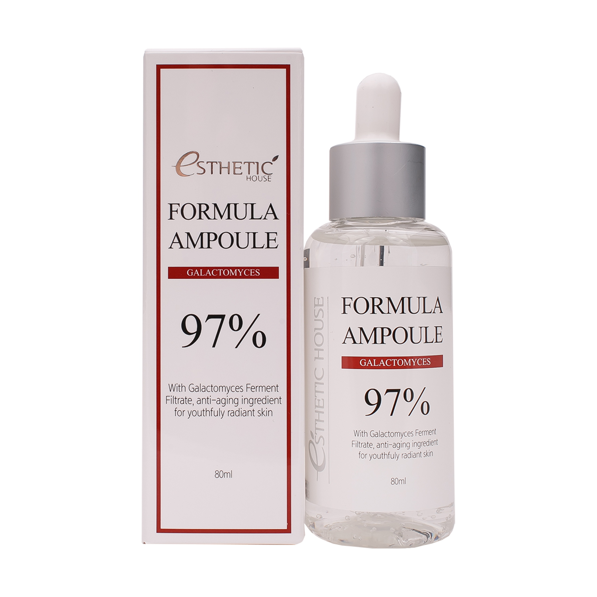 Сироватка для обличчя Esthetic House Formula Ampoule Galactomyces 97% з ферментованими дріжджовими грибами, 80 мл
Сироватка для обличчя Esthetic House Formula Ampoule Galactomyces 97% з ферментованими дріжджовими грибами, 80 мл
