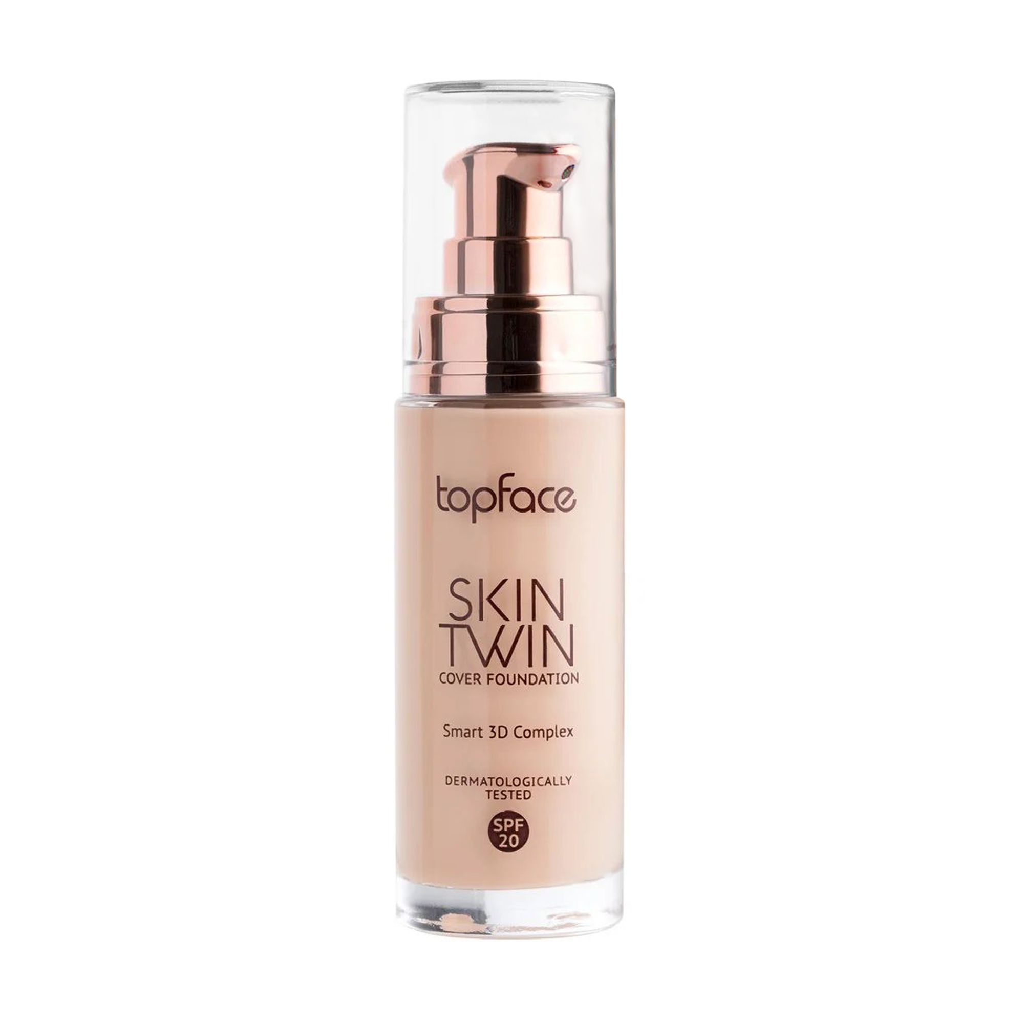 Тональний крем для обличчя TopFace Skin Twin Cover Foundation SPF 20, з матувальним ефектом, 06 Rose Beige, 32 мл
Тональний крем для обличчя TopFace Skin Twin Cover Foundation SPF 20, з матувальним ефектом, 06 Rose Beige, 32 мл