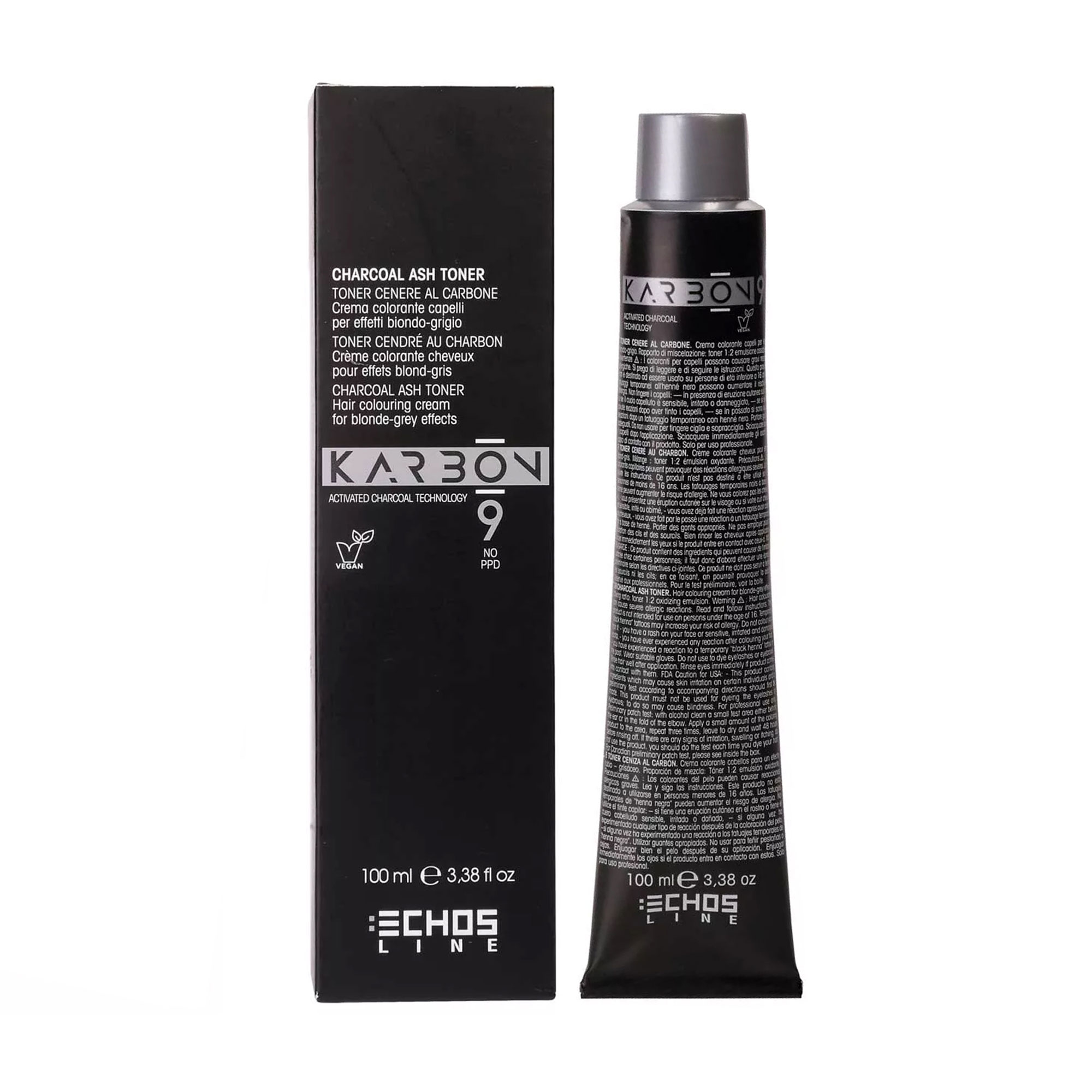Уцінка! Тонер для волосся з активованим вугіллям Echosline Karbon 9 Charcoal Ash Toner CT Platinum, 100 мл
Уцінка! Тонер для волосся з активованим вугіллям Echosline Karbon 9 Charcoal Ash Toner CT Platinum, 100 мл