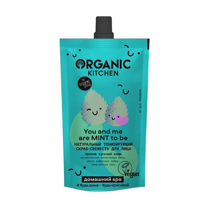 Натуральний тонізувальний скраб-свіжість для обличчя Organic Kitchen You And Me Are MINT to Be проти тьмяної шкіри, 100 мл
Натуральний тонізувальний скраб-свіжість для обличчя Organic Kitchen You And Me Are MINT to Be проти тьмяної шкіри, 100 мл