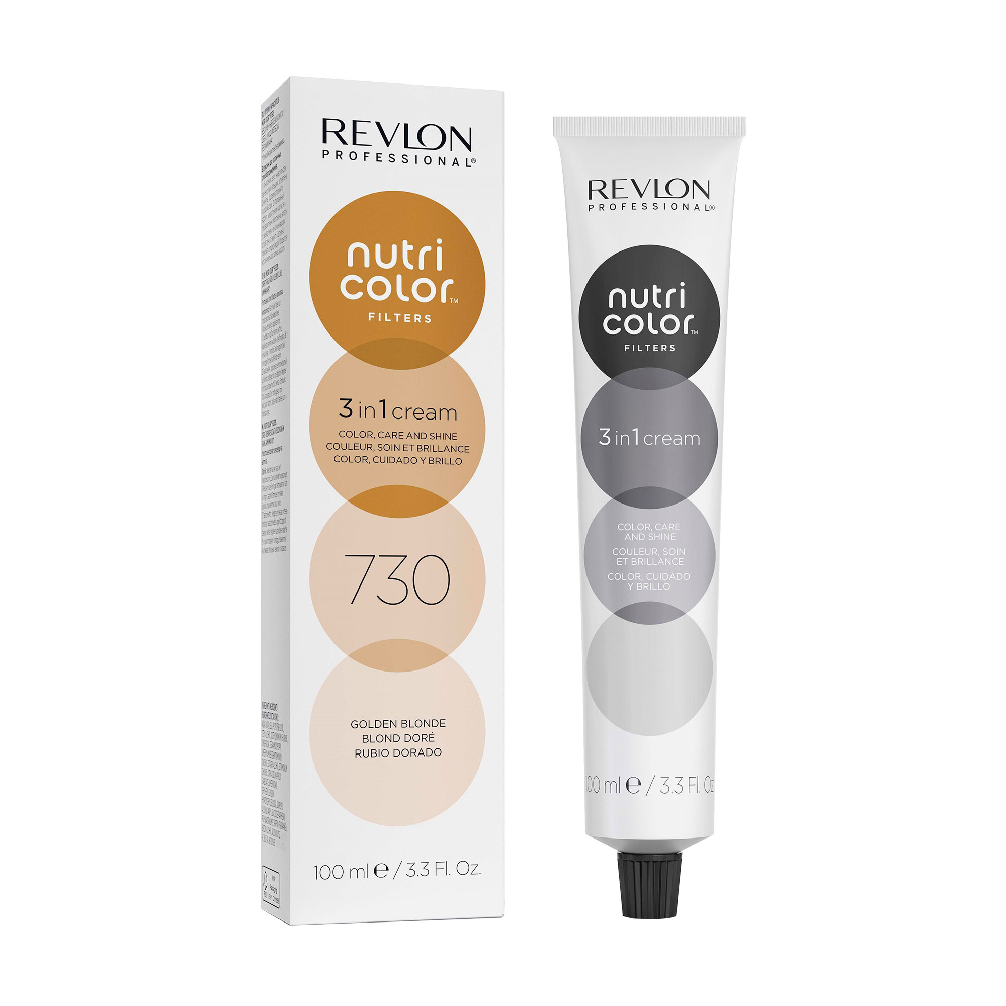 Тонувальний крем-бальзам для волосся Revlon Professional Nutri Color Filters Toning 730 Golden Blond, 100 мл
Тонувальний крем-бальзам для волосся Revlon Professional Nutri Color Filters Toning 730 Golden Blond, 100 мл