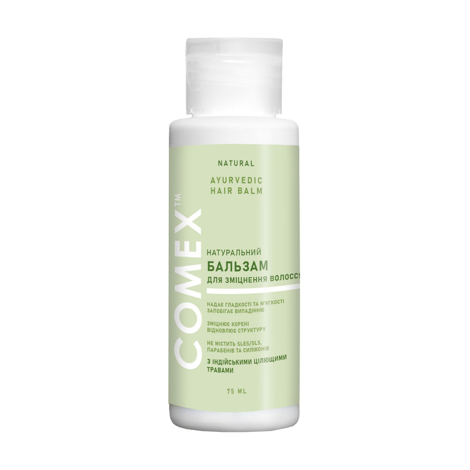 Натуральний бальзам-ополіскувач для волосся Comex Ayurvedic Natural Hair Balm для зміцнення волосся, з індійськими цілющими травами, 75 мл
Натуральний бальзам-ополіскувач для волосся Comex Ayurvedic Natural Hair Balm для зміцнення волосся, з індійськими цілющими травами, 75 мл