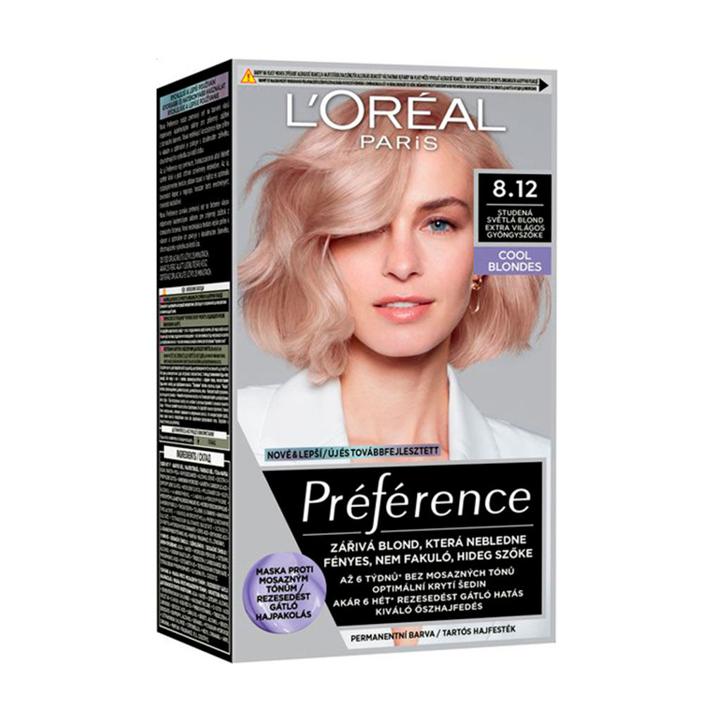 Стійка фарба для волосся L'Oreal Paris Preference 8.12, 174 мл
Стійка фарба для волосся L'Oreal Paris Preference 8.12, 174 мл