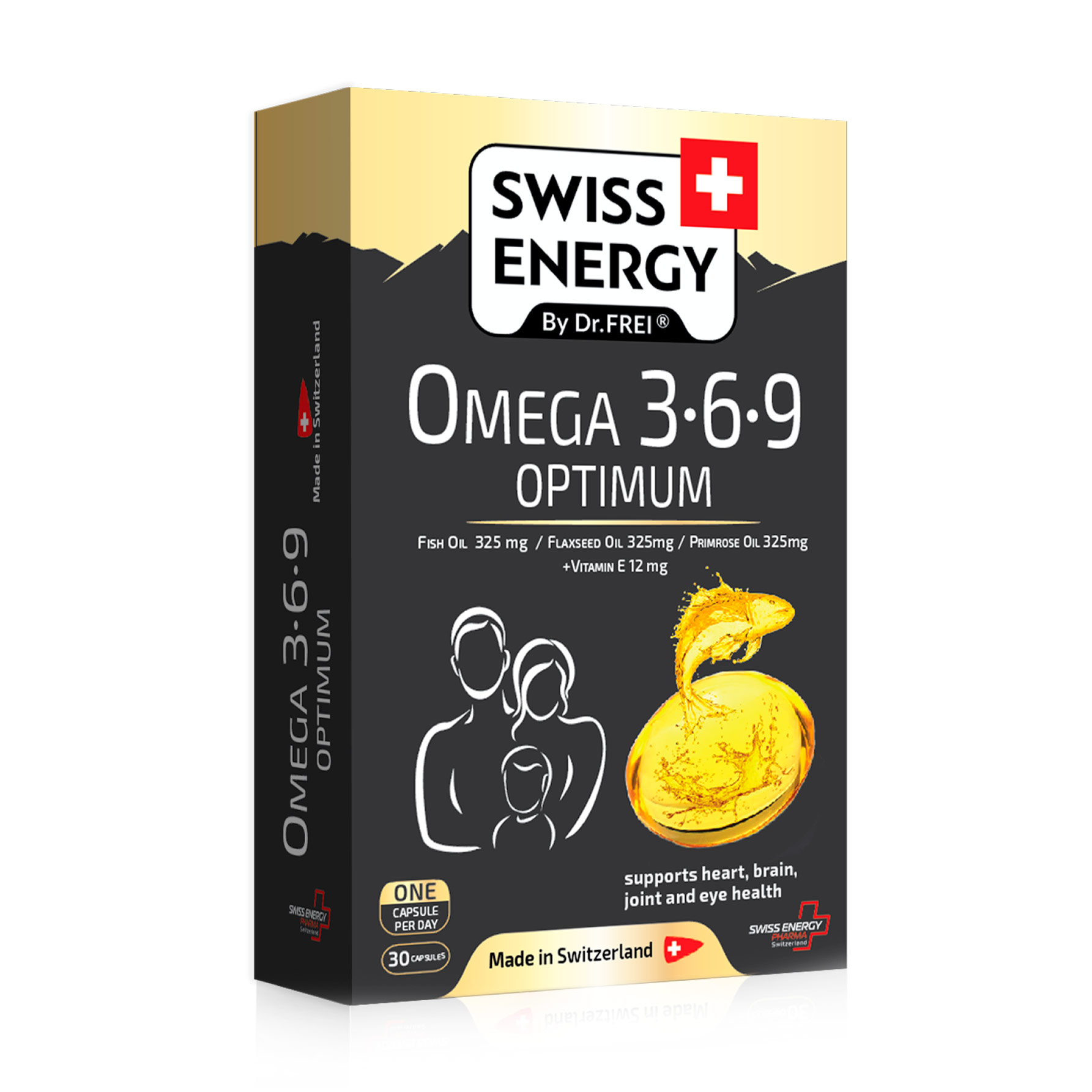 Омега 3-6-9 Swiss Energy Omega 3-6-9 Optimum добре збалансований комплекс жирних кислот, 30 капсул
Омега 3-6-9 Swiss Energy Omega 3-6-9 Optimum добре збалансований комплекс жирних кислот, 30 капсул