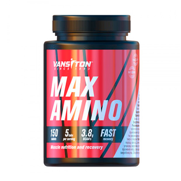 Макс-Аміно Vansiton Max Amino, 150 таблеток
Макс-Аміно Vansiton Max Amino, 150 таблеток