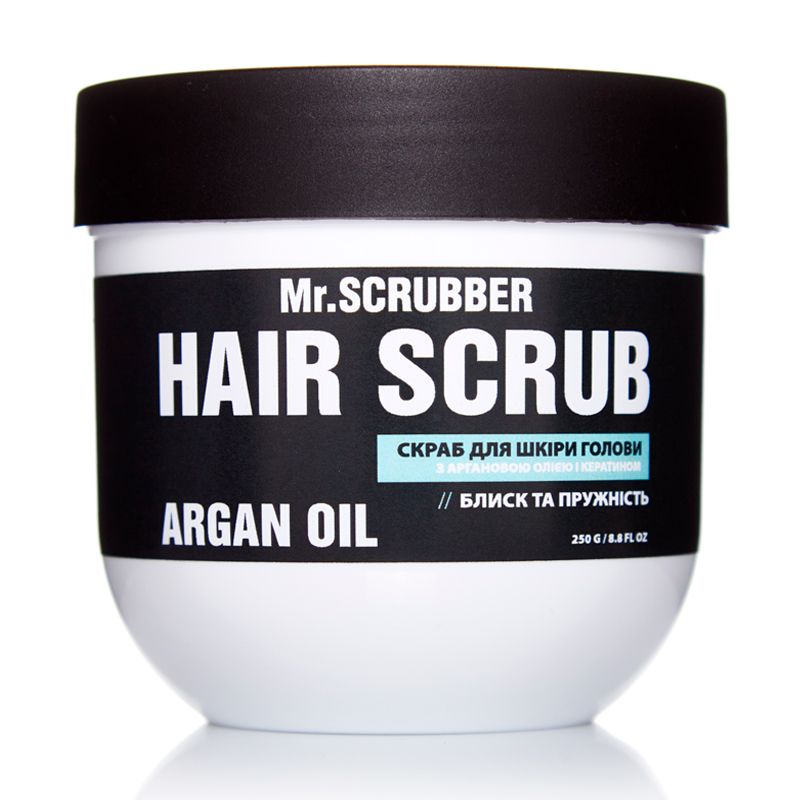 Скраб для шкіри голови Mr. Scrubber Hair Scrub Argan Oil з олією аргани та кератином, 250 г
Скраб для шкіри голови Mr. Scrubber Hair Scrub Argan Oil з олією аргани та кератином, 250 г