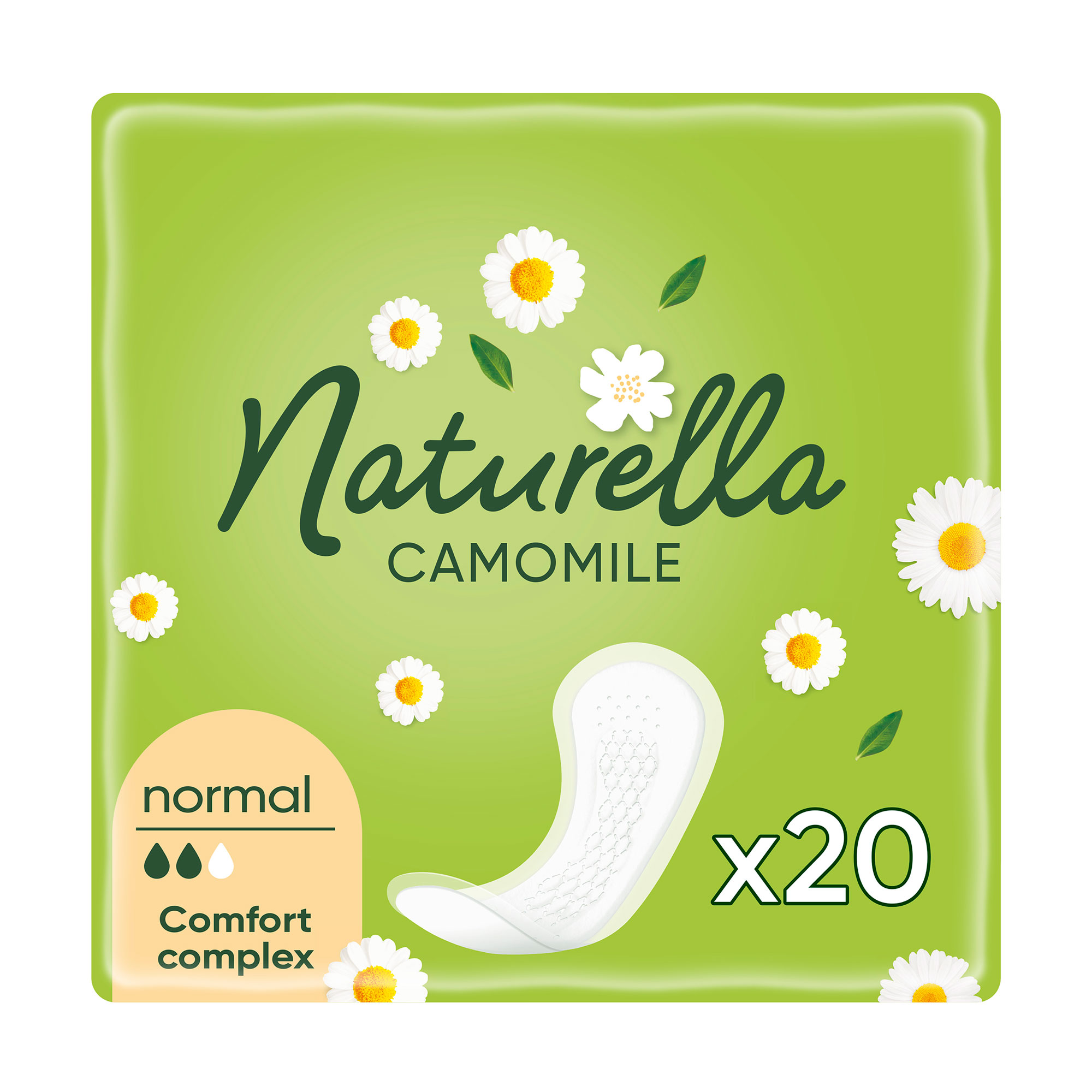 Щоденні прокладки NATURELLA Camomile Normal, 20 шт
Щоденні прокладки NATURELLA Camomile Normal, 20 шт