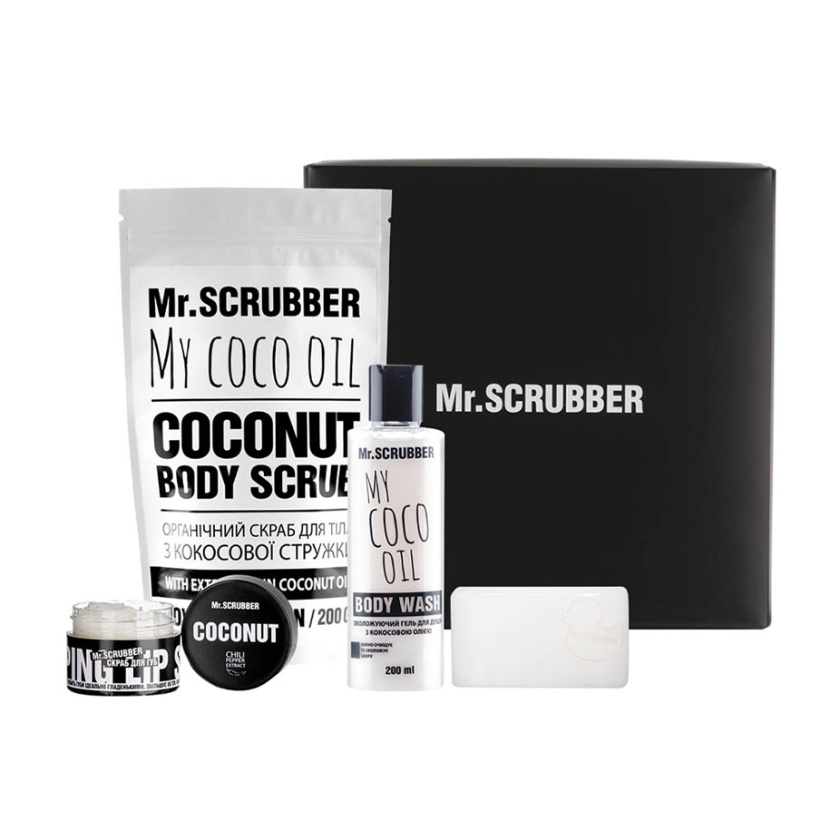 Набір Mr.Scrubber Beauty box Coconut (скраб для тіла, 200 г + гель для душу, 200 мл + цукровий скраб для губ, 40 г + мило, 100 г)
Набір Mr.Scrubber Beauty box Coconut (скраб для тіла, 200 г + гель для душу, 200 мл + цукровий скраб для губ, 40 г + мило, 100 г)