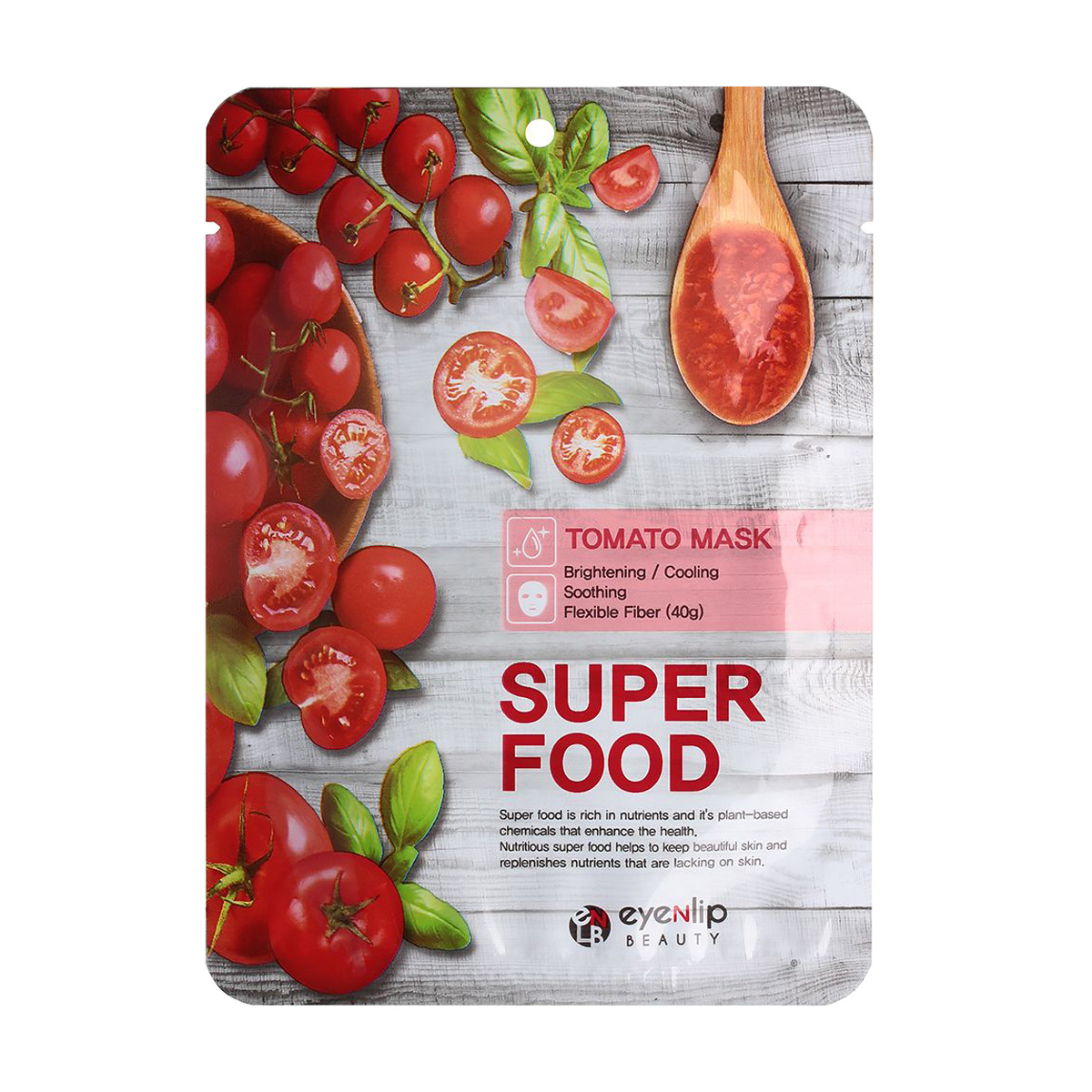Уцінка! Тканинна маска для обличчя Eyenlip Super Food Tomato Mask з екстрактом томату, 23 мл
Уцінка! Тканинна маска для обличчя Eyenlip Super Food Tomato Mask з екстрактом томату, 23 мл