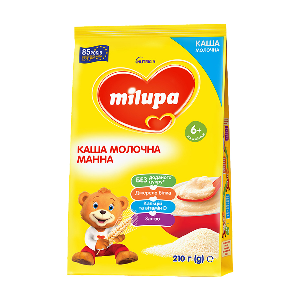 Дитяча молочна каша Milupa манна, від 6 місяців, 210 г
Дитяча молочна каша Milupa манна, від 6 місяців, 210 г