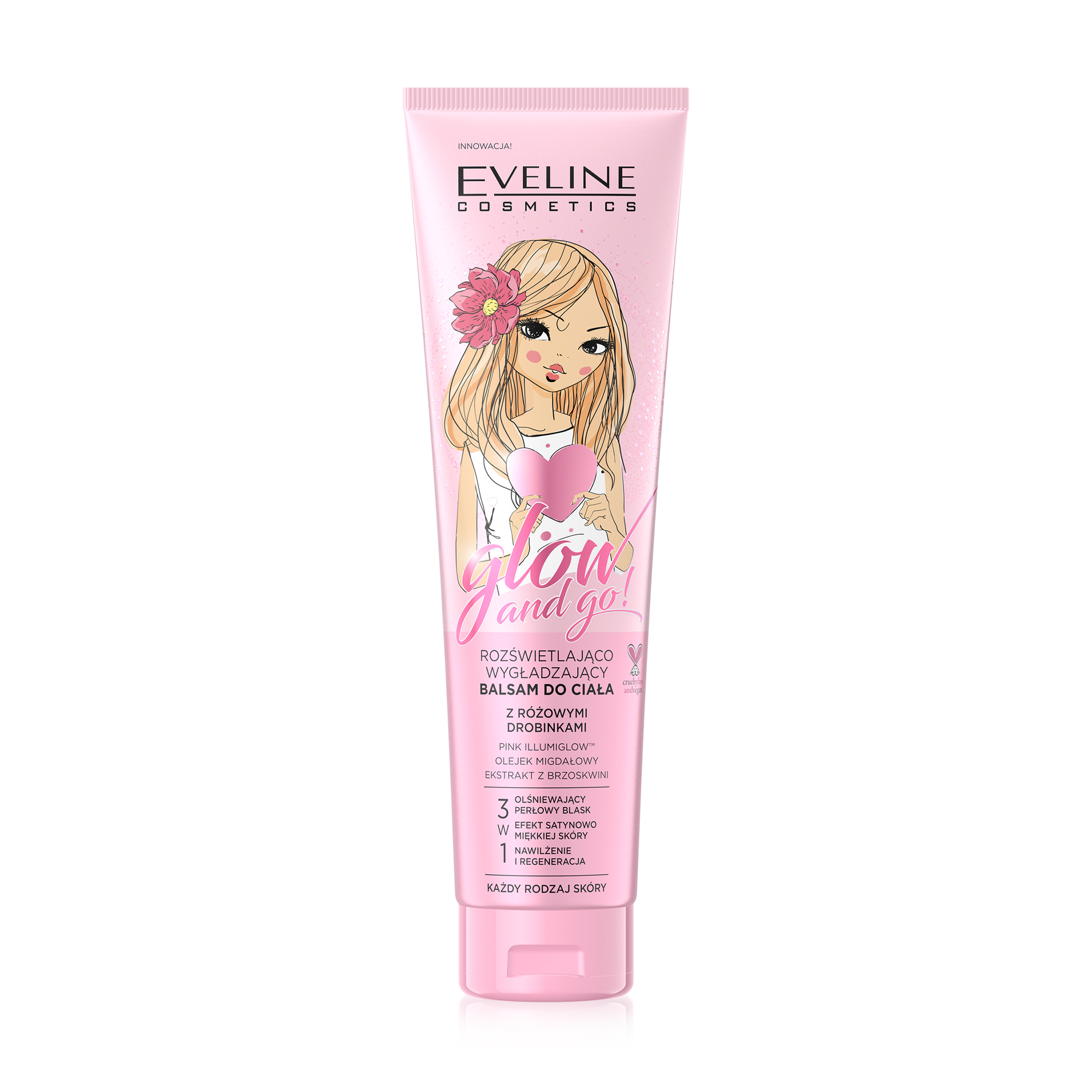 Мерехтливе молочко для тіла Eveline Cosmetics Glow And Go! Рожевий перламутр 3 в 1, 02 Rose Glow, 150 мл
Мерехтливе молочко для тіла Eveline Cosmetics Glow And Go! Рожевий перламутр 3 в 1, 02 Rose Glow, 150 мл