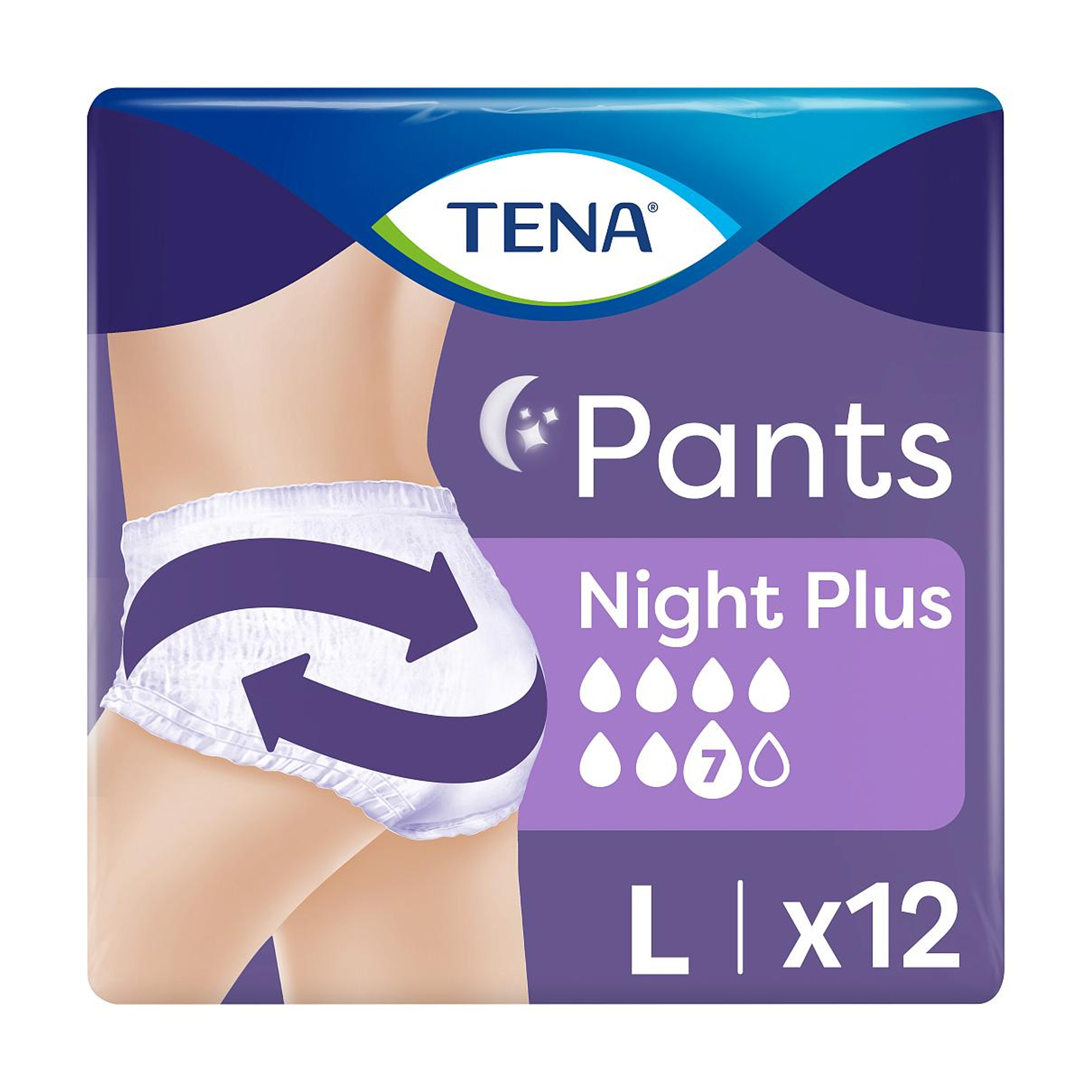 Труси-підгузки для дорослих TENA Pants Plus Night нічні, розмір L, 12 шт
Труси-підгузки для дорослих TENA Pants Plus Night нічні, розмір L, 12 шт