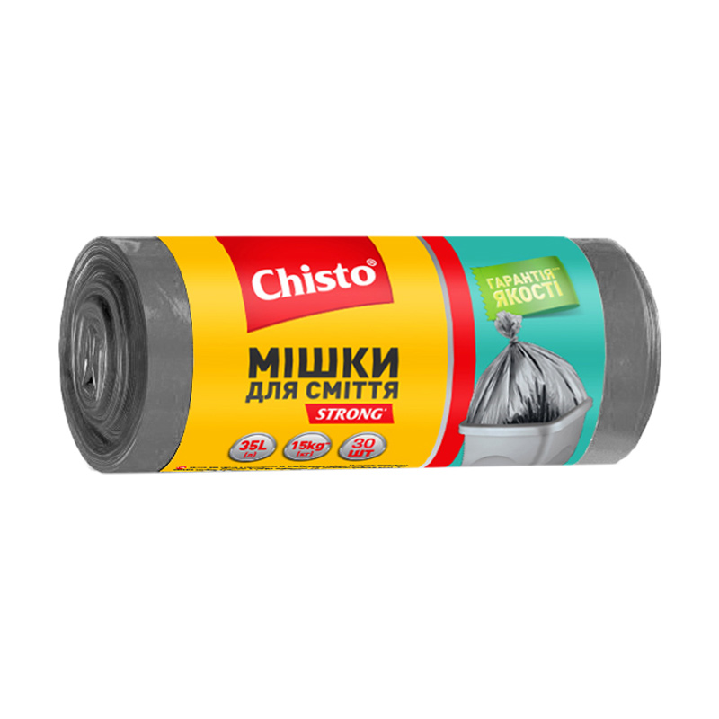 Мішки для сміття Chisto Strong 35 л, 30 шт
Мішки для сміття Chisto Strong 35 л, 30 шт