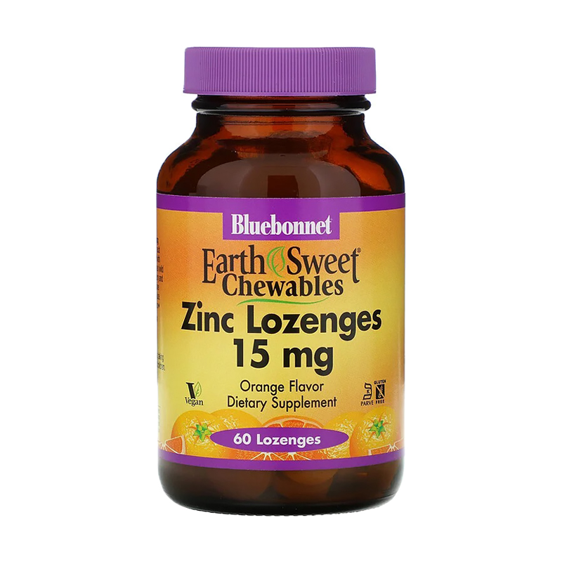 Цинк Bluebonnet Nutrition Earth Sweet Chewables Zinc зі смаком апельсина, 15 мг, 60 льодяників
Цинк Bluebonnet Nutrition Earth Sweet Chewables Zinc зі смаком апельсина, 15 мг, 60 льодяників