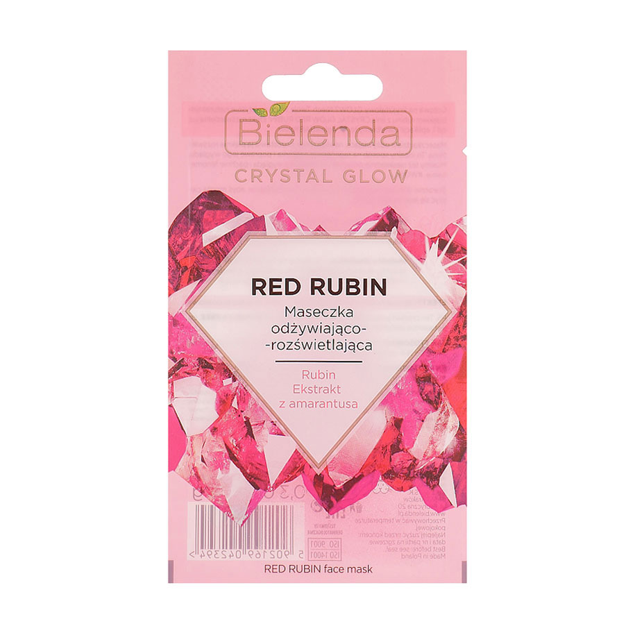 Уцінка! Живильна, освітлювальна маска для обличчя Bielenda Crystal Glow Red Rubin Face Mask, 8 г
Уцінка! Живильна, освітлювальна маска для обличчя Bielenda Crystal Glow Red Rubin Face Mask, 8 г