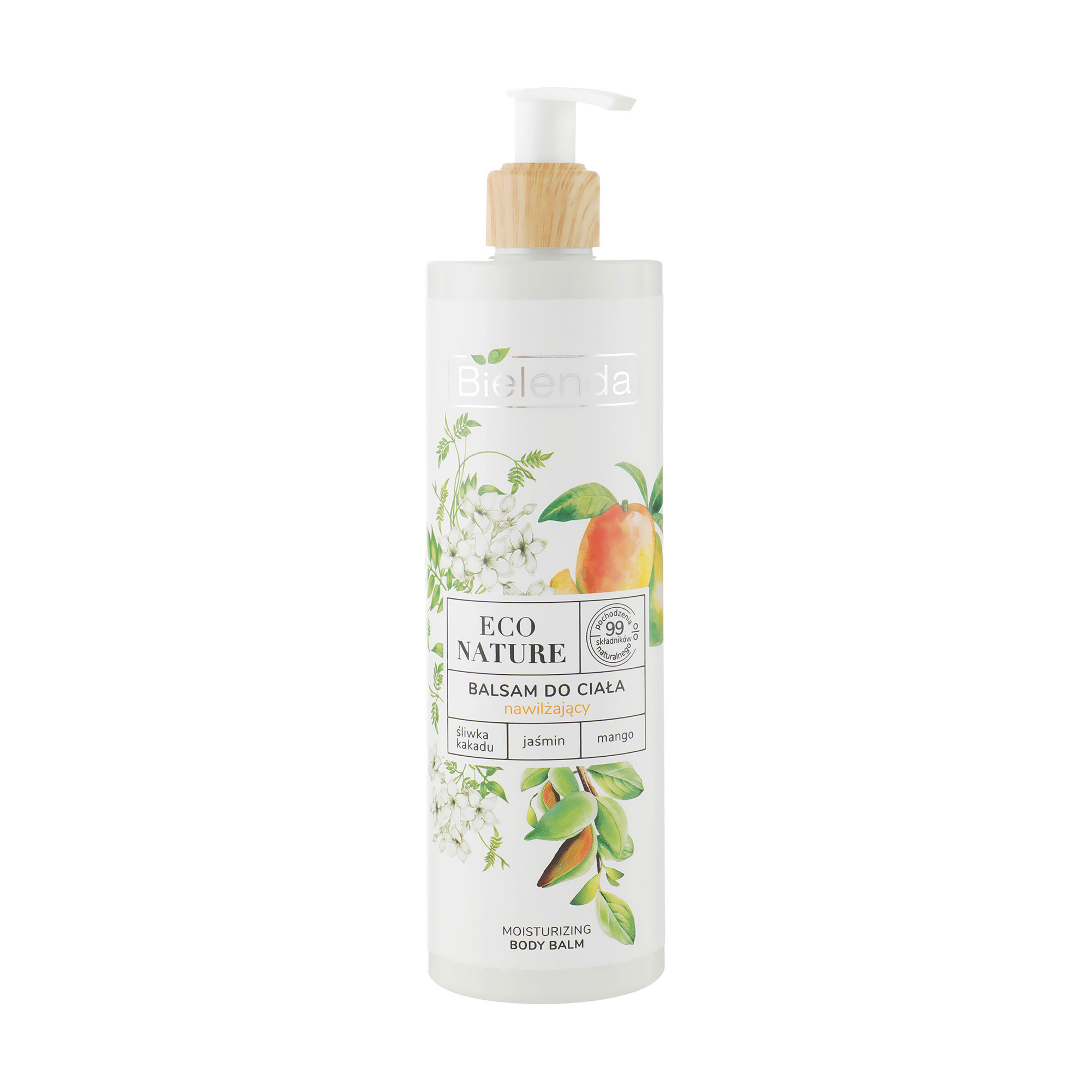 Зволожувальний бальзам для тіла Bielenda Eco Nature Kakadu Plum, Jasmine And Mango, 400 мл
Зволожувальний бальзам для тіла Bielenda Eco Nature Kakadu Plum, Jasmine And Mango, 400 мл