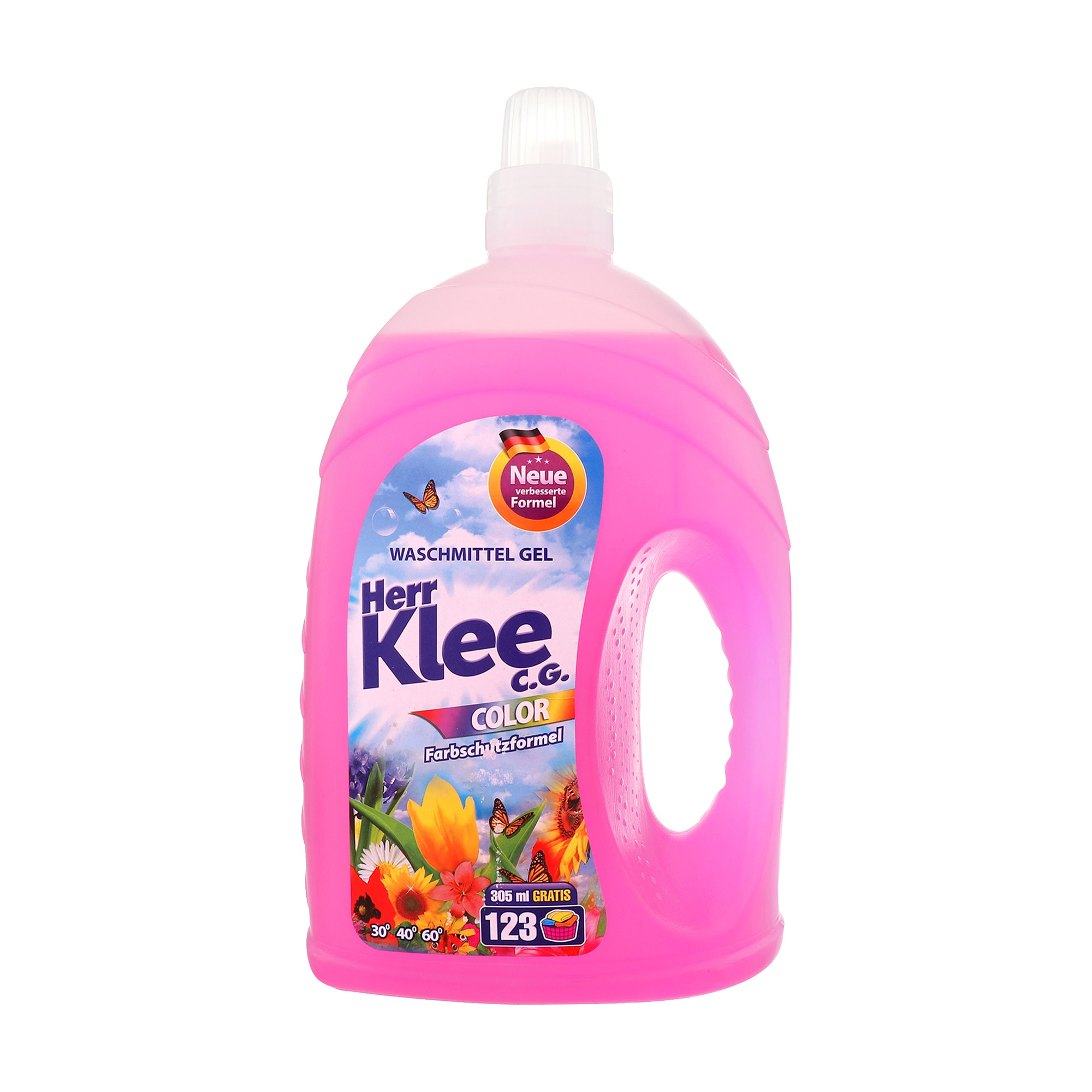 Уцінка! Гель для прання Herr Klee Color, 123 цикли прання, 4.305 л 
Уцінка! Гель для прання Herr Klee Color, 123 цикли прання, 4.305 л