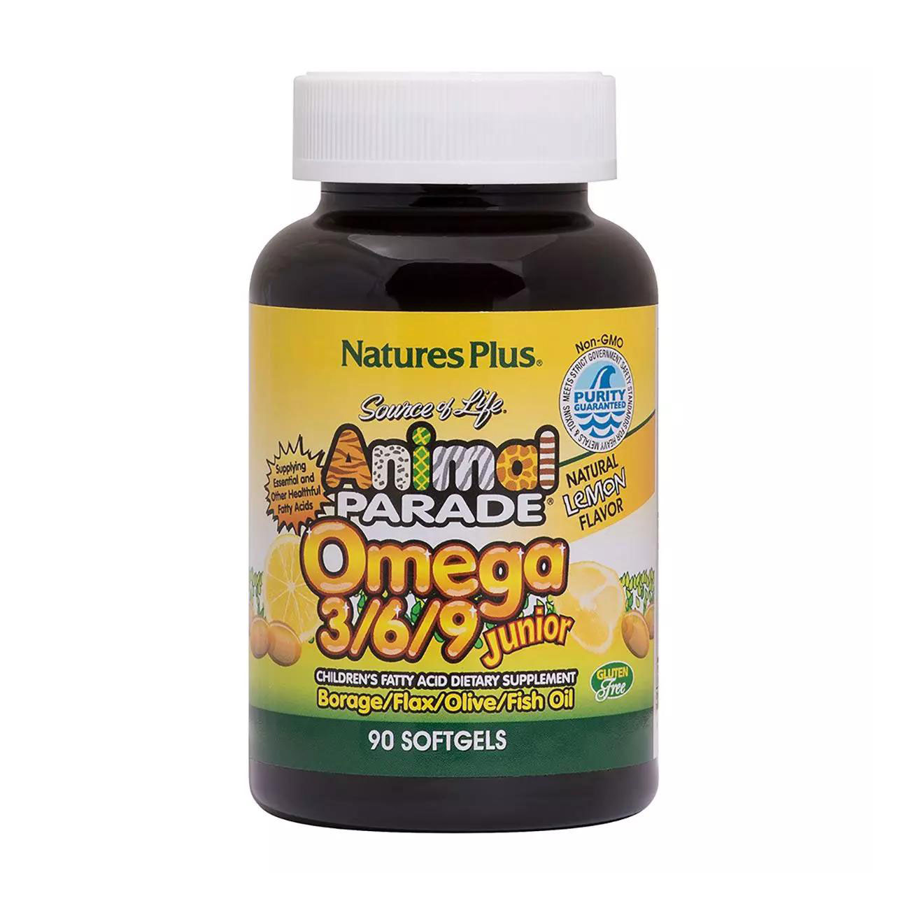 Омега 3-6-9 для дітей NaturesPlus Animal Parade Omega 3/6/9 Junior зі смаком лимона, 90 капсул
Омега 3-6-9 для дітей NaturesPlus Animal Parade Omega 3/6/9 Junior зі смаком лимона, 90 капсул