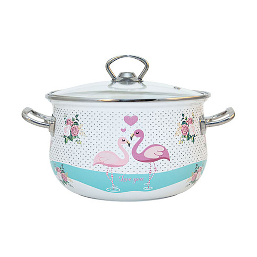 Емальована каструля Infinity Love Flamingo SD-1377, з кришкою, діаметр 18 см, 2.9 л (6625846)
Емальована каструля Infinity Love Flamingo SD-1377, з кришкою, діаметр 18 см, 2.9 л (6625846)
