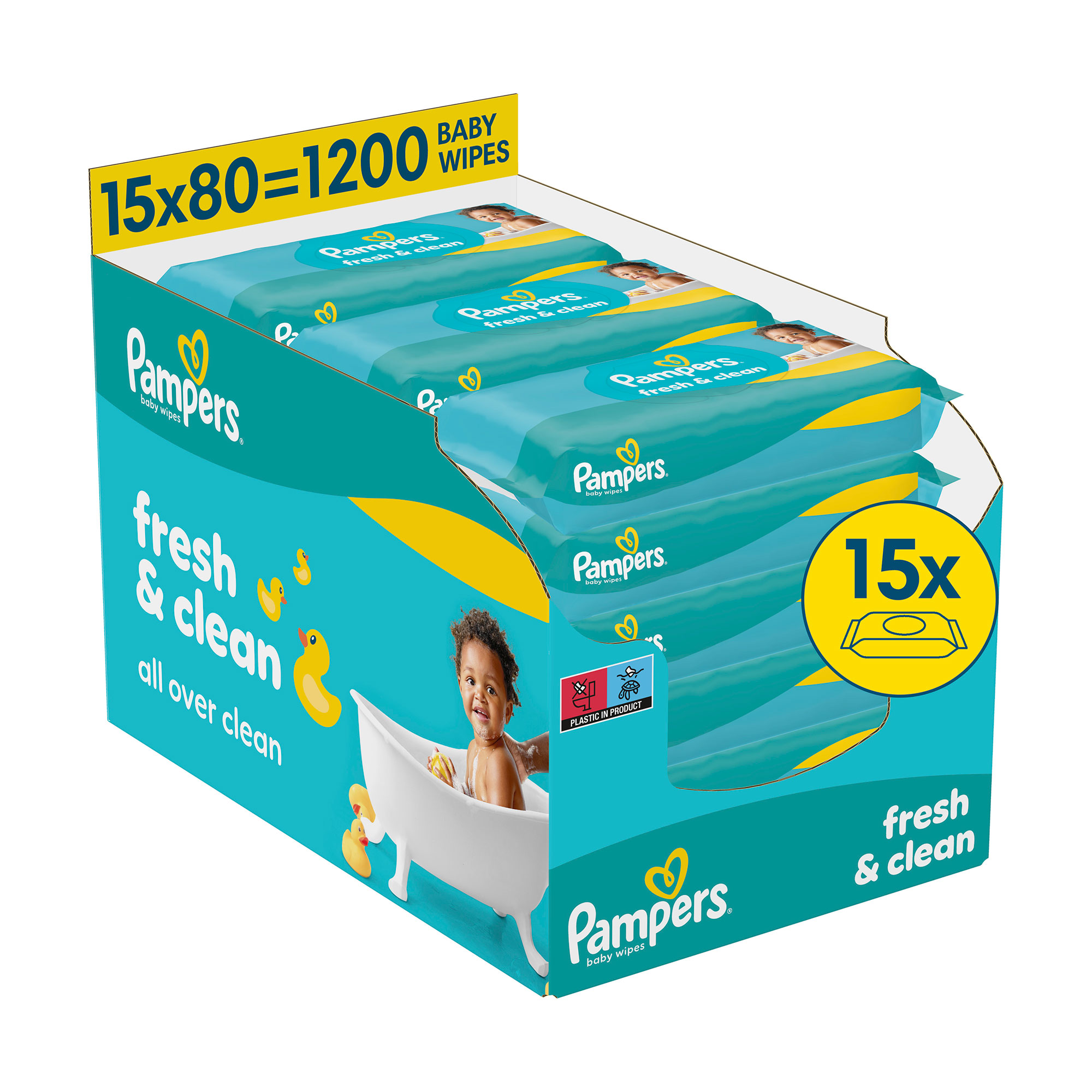 Дитячі вологі серветки Pampers Fresh Clean, 1200 шт
Дитячі вологі серветки Pampers Fresh Clean, 1200 шт
