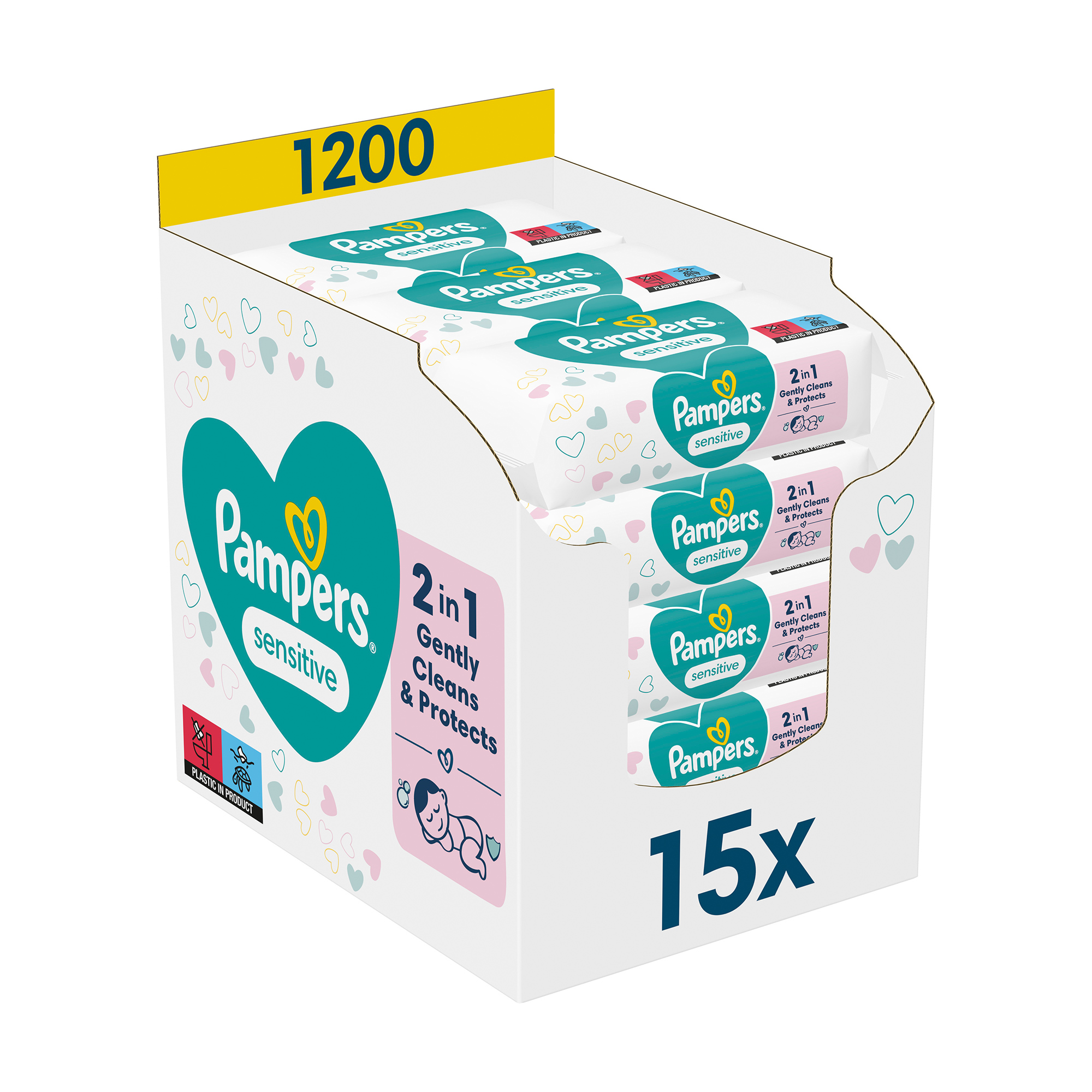 Уцінка! Дитячі вологі серветки Pampers Sensitive, 15*80 шт
Уцінка! Дитячі вологі серветки Pampers Sensitive, 15*80 шт