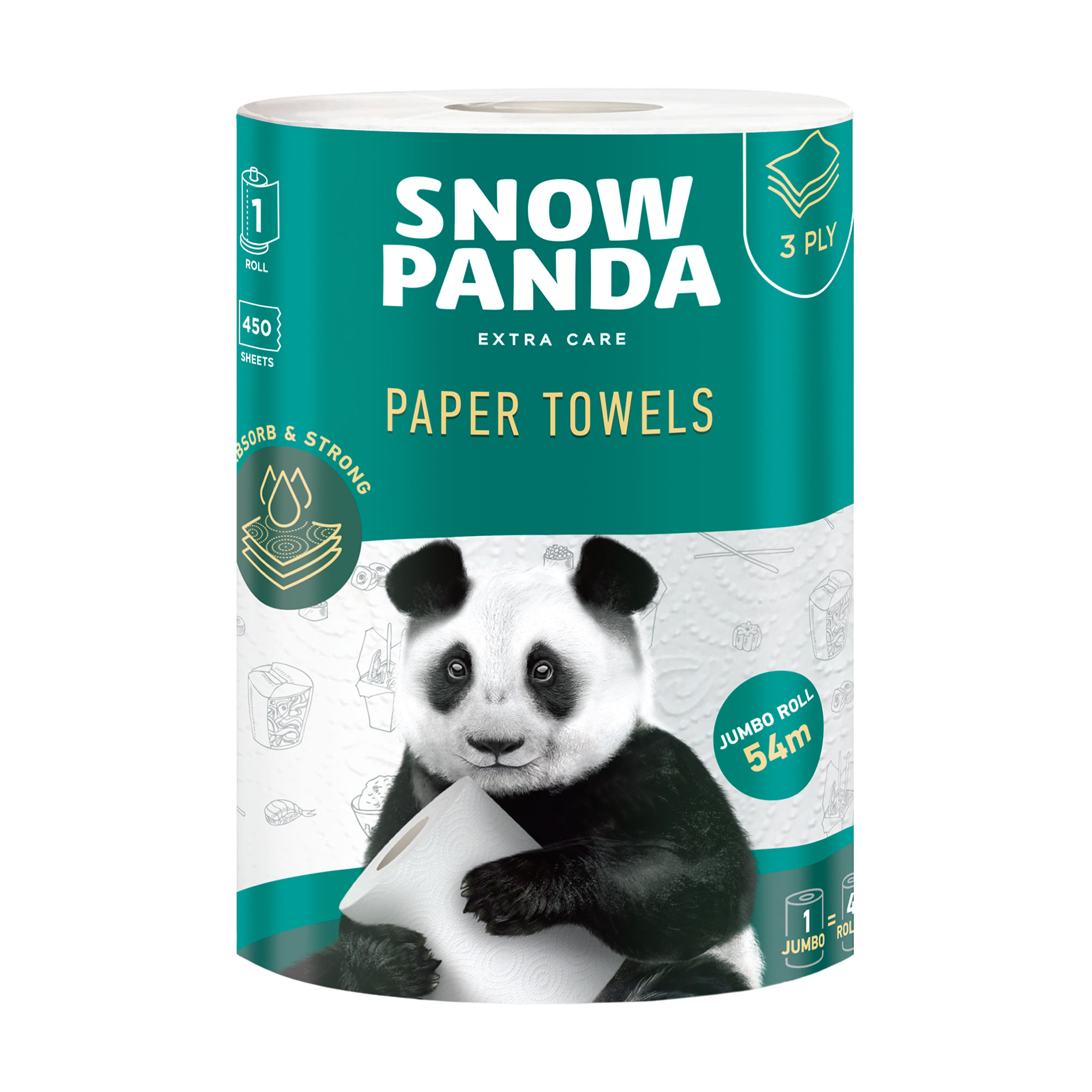 Паперовий рушник Сніжна Панда Extra Care Jumbo Roll 3-шаровий, 450 відривів, 1 рулон
Паперовий рушник Сніжна Панда Extra Care Jumbo Roll 3-шаровий, 450 відривів, 1 рулон