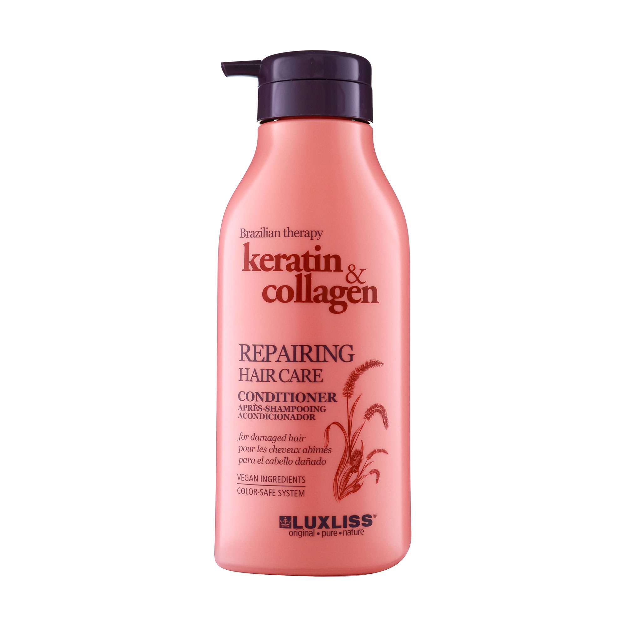 Відновлювальний кондиціонер для волосся Luxliss Brazilian Therapy Repairing Hair Care Conditioner Keratin & Collagen, 500 мл
Відновлювальний кондиціонер для волосся Luxliss Brazilian Therapy Repairing Hair Care Conditioner Keratin & Collagen, 500 мл
