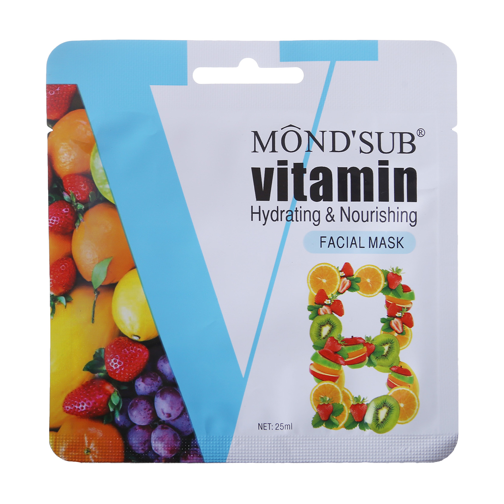 Тканинна маска для обличчя Mond'Sub Vitamin B3 Hydrating & Nourishing Facial Mask Зволожувальна та живильна, 25 мл
Тканинна маска для обличчя Mond'Sub Vitamin B3 Hydrating & Nourishing Facial Mask Зволожувальна та живильна, 25 мл