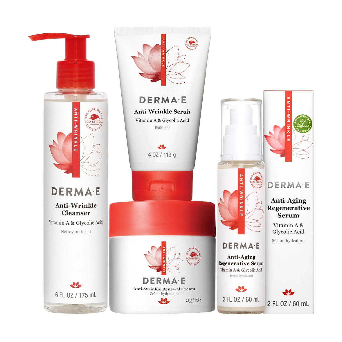 Набір для обличчя Derma E Anti Wrinkle (засіб для вмивання, 175 мл + скраб для обличчя, 113 г + крем для обличчя, 133 г + сироватка для обличчя, 60 мл)
Набір для обличчя Derma E Anti Wrinkle (засіб для вмивання, 175 мл + скраб для обличчя, 113 г + крем для обличчя, 133 г + сироватка для обличчя, 60 мл)
