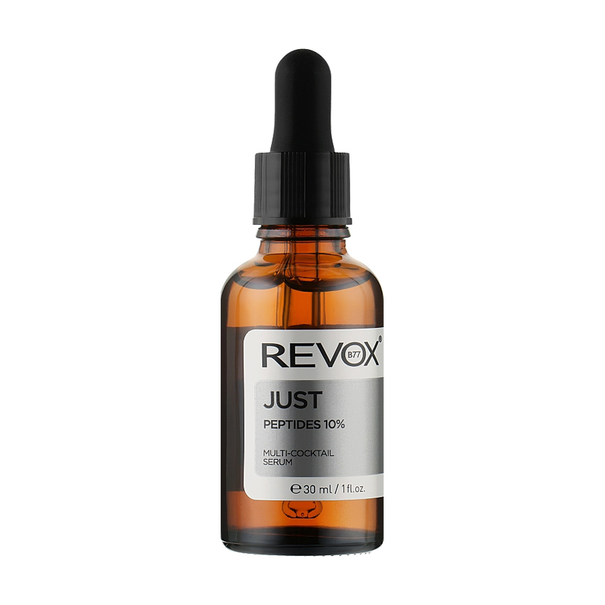 Сироватка для обличчя Revox B77 Just Peptides 10% Multi-Cocktail Serum з пептидами, 30 мл
Сироватка для обличчя Revox B77 Just Peptides 10% Multi-Cocktail Serum з пептидами, 30 мл
