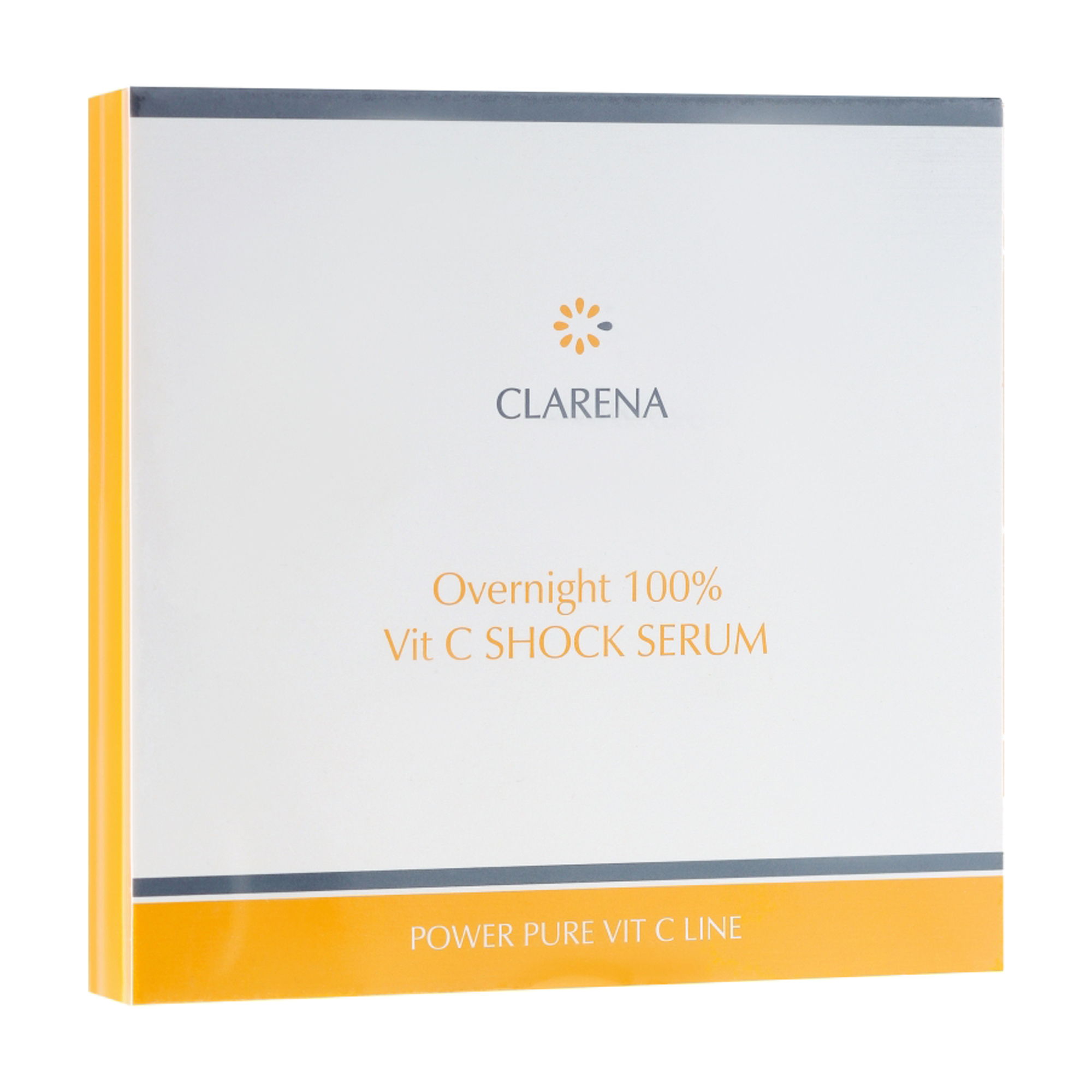Уцінка! Нічна сиворотка для обличчя Clarena Overnight 100 % Vit C Shock Serum, 10*3 мл
Уцінка! Нічна сиворотка для обличчя Clarena Overnight 100 % Vit C Shock Serum, 10*3 мл