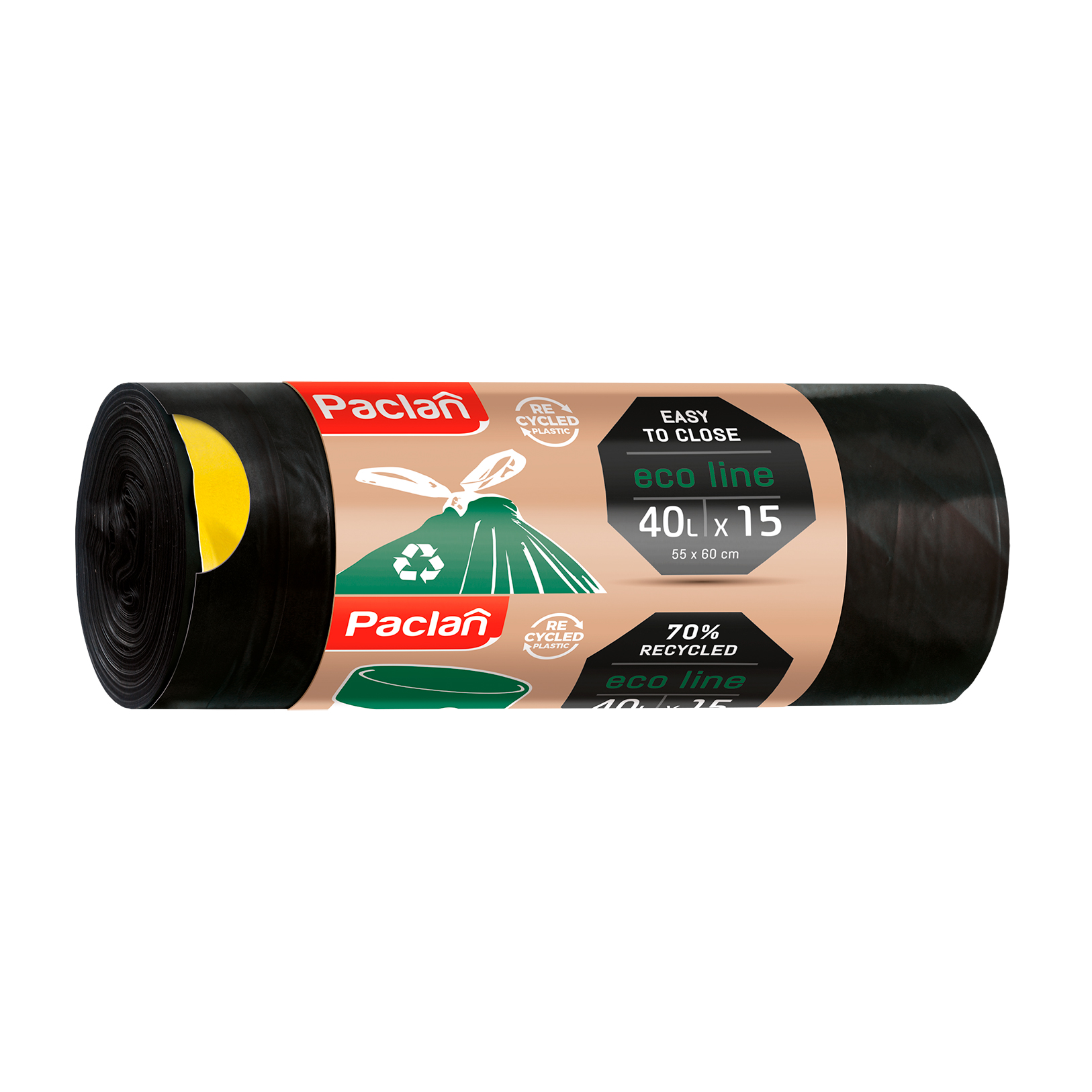 Мішки для сміття Paclan Eko Line 40 л, 15 шт
Мішки для сміття Paclan Eko Line 40 л, 15 шт