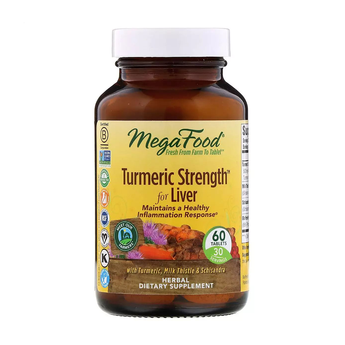 Уцінка! Сила куркуми MegaFood Turmeric Strength for Liver, 60 таблеток
Уцінка! Сила куркуми MegaFood Turmeric Strength for Liver, 60 таблеток