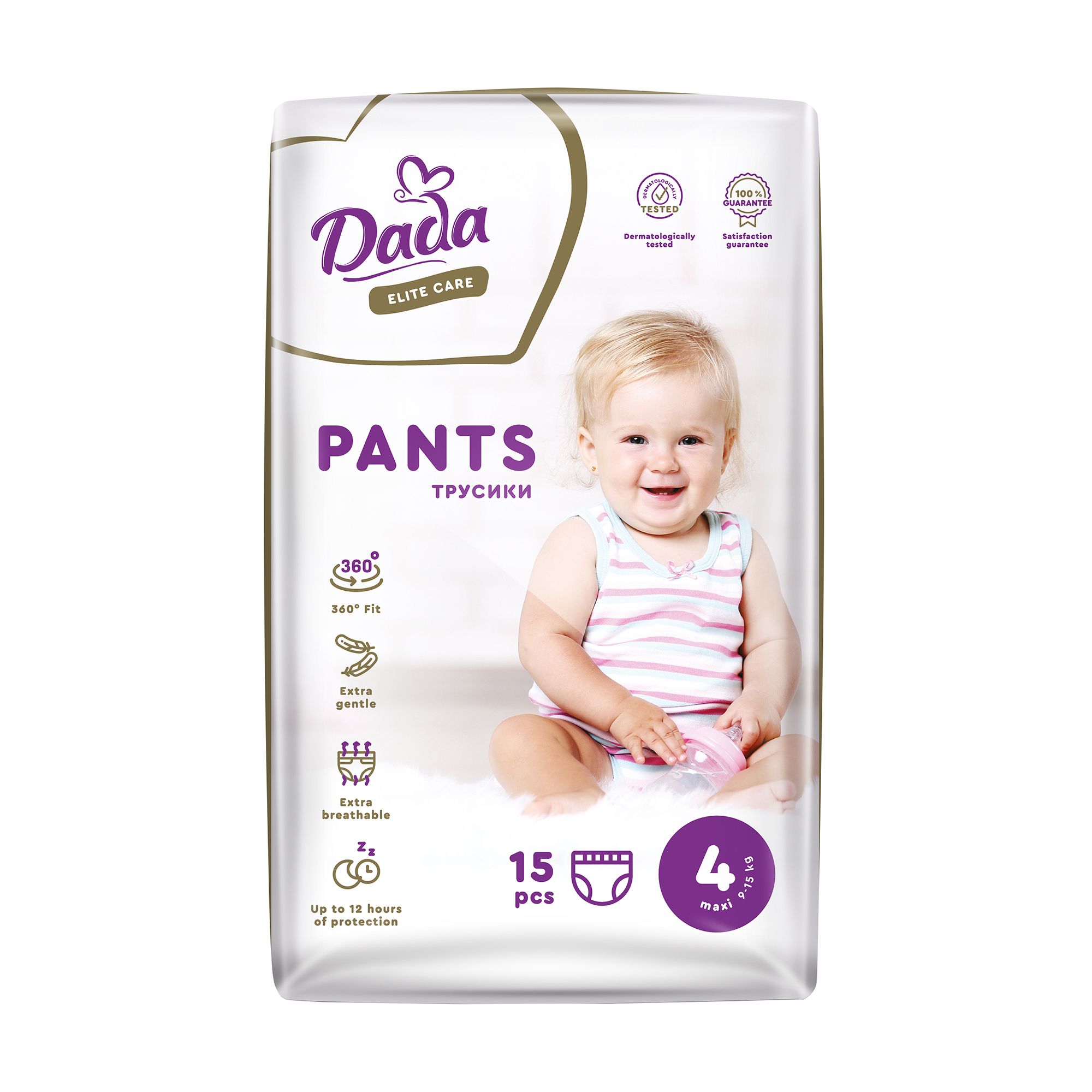 Підгузки-трусики Dada Elite Care розмір 4 Maxi (9-15 кг), 15 шт
Підгузки-трусики Dada Elite Care розмір 4 Maxi (9-15 кг), 15 шт