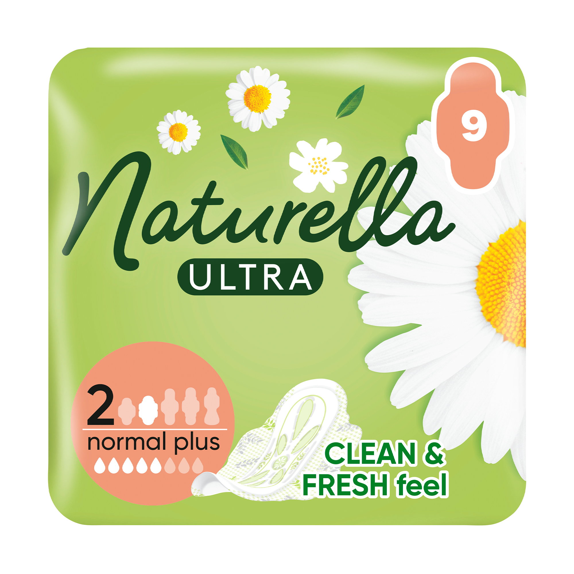 Гігієнічні прокладки NATURELLA Ultra Normal Plus розмір 2, 9 шт
Гігієнічні прокладки NATURELLA Ultra Normal Plus розмір 2, 9 шт