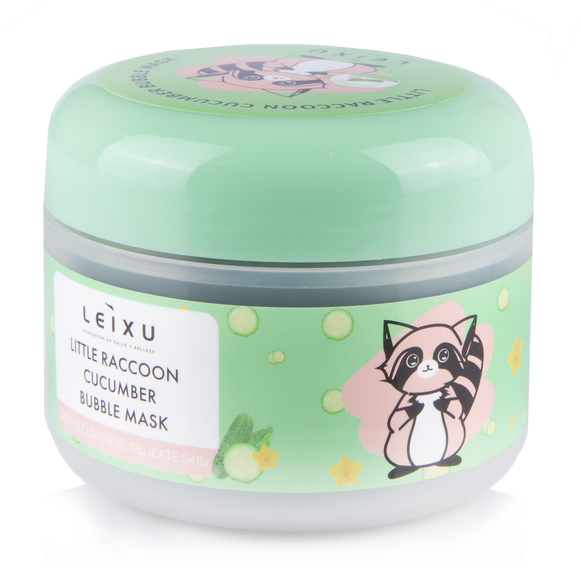 Очищувальна бульбашкова киснева маска для обличчя Leixu Little Raccoon Cucumber Bubble Mask з екстрактом огірка, 100 г
Очищувальна бульбашкова киснева маска для обличчя Leixu Little Raccoon Cucumber Bubble Mask з екстрактом огірка, 100 г