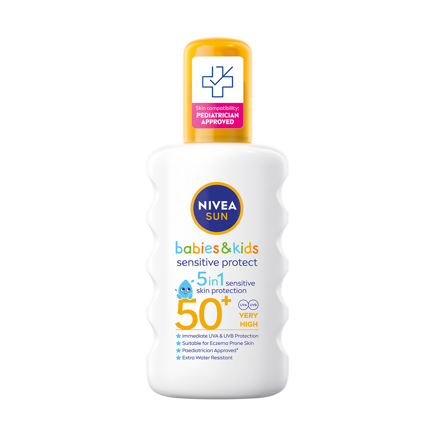 Дитячий сонцезахисний спрей NIVEA Sun Babies & Kids SPF 50+ Захист для чутливої шкіри, 200 мл
Дитячий сонцезахисний спрей NIVEA Sun Babies & Kids SPF 50+ Захист для чутливої шкіри, 200 мл