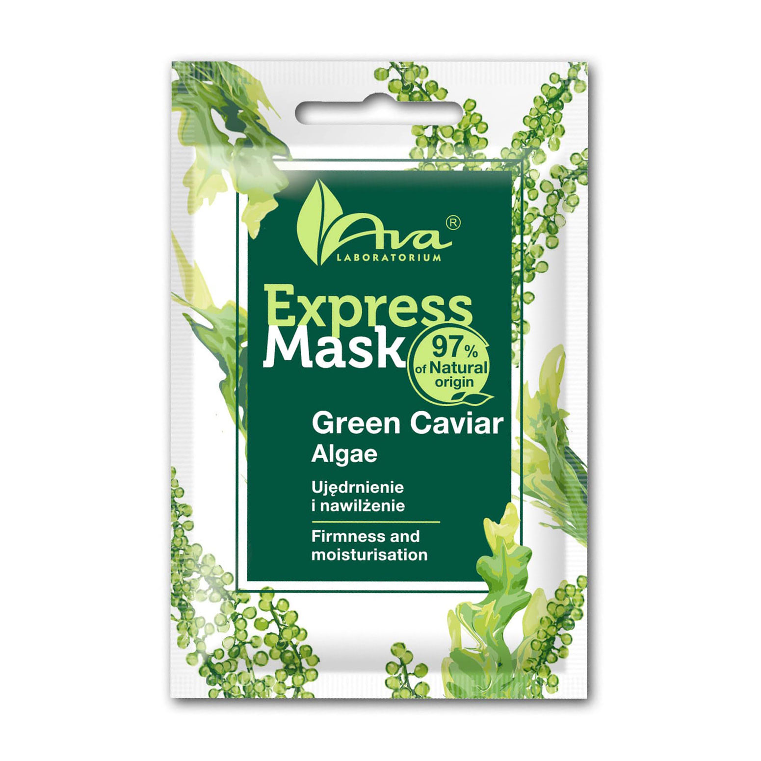 Маска для обличчя AVA Laboratorium Beauty Express Beauty Express Mask Green Caviar Algae з комплексом водоростей, 7 мл
Маска для обличчя AVA Laboratorium Beauty Express Beauty Express Mask Green Caviar Algae з комплексом водоростей, 7 мл