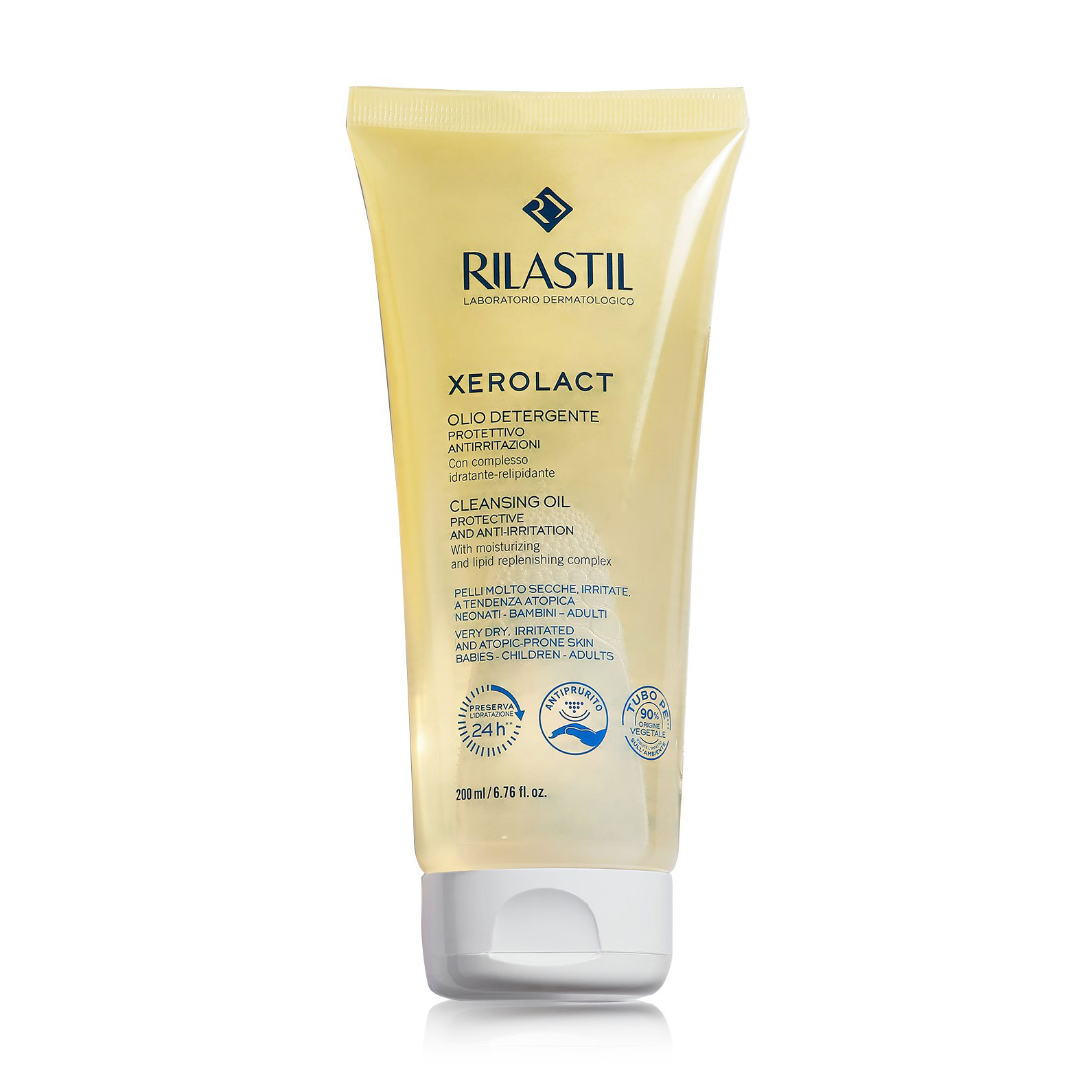 Очищувальна олія для обличчя та тіла Rilastil Xerolact Cleansing Oil для дуже сухої, схильної до подразнень та атопії шкіри, 200 мл
Очищувальна олія для обличчя та тіла Rilastil Xerolact Cleansing Oil для дуже сухої, схильної до подразнень та атопії шкіри, 200 мл