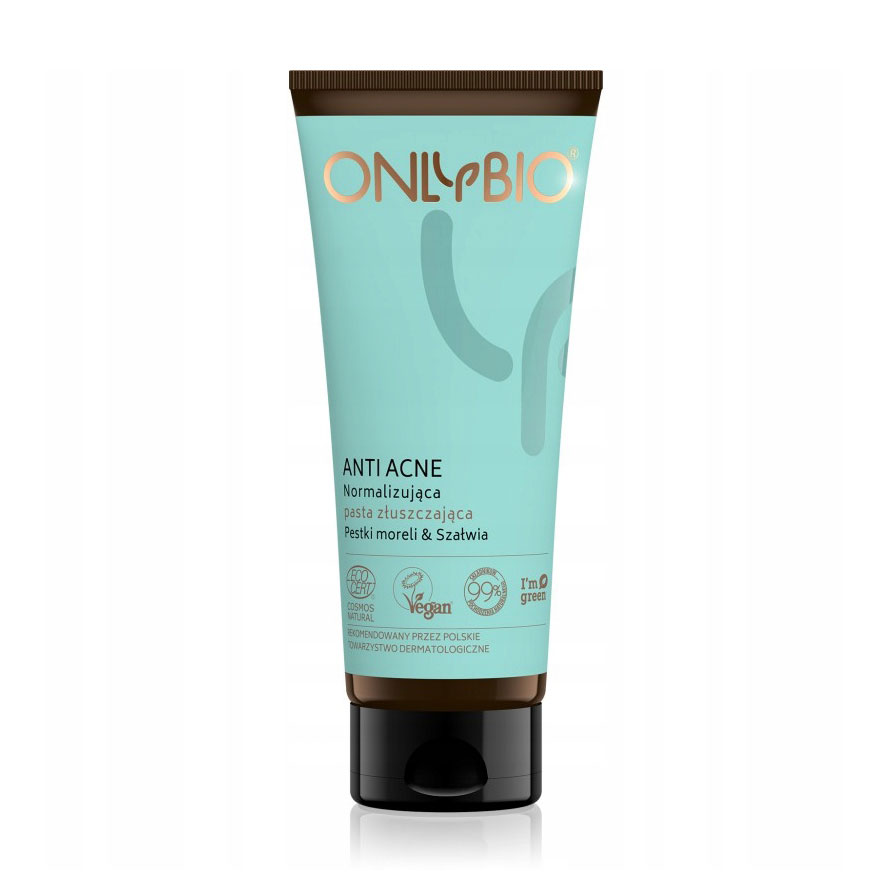 Нормалізувальна відлущуваотна паста для обличчя OnlyBio Anti Acne Apricot Kernels & Sage, 75 мл
Нормалізувальна відлущуваотна паста для обличчя OnlyBio Anti Acne Apricot Kernels & Sage, 75 мл