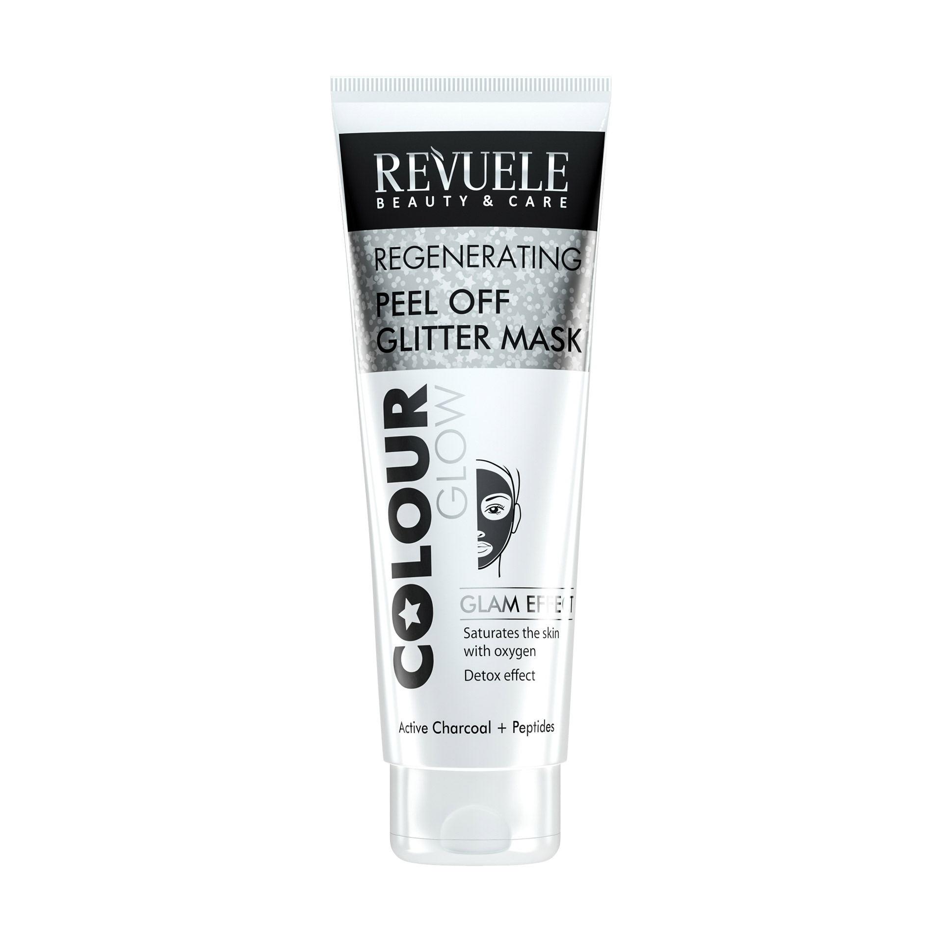 Чорна регенерувальна маска-плівка для обличчя Revuele Color Glow Glitter Mask Pell-Off Regenerating, 80 мл
Чорна регенерувальна маска-плівка для обличчя Revuele Color Glow Glitter Mask Pell-Off Regenerating, 80 мл