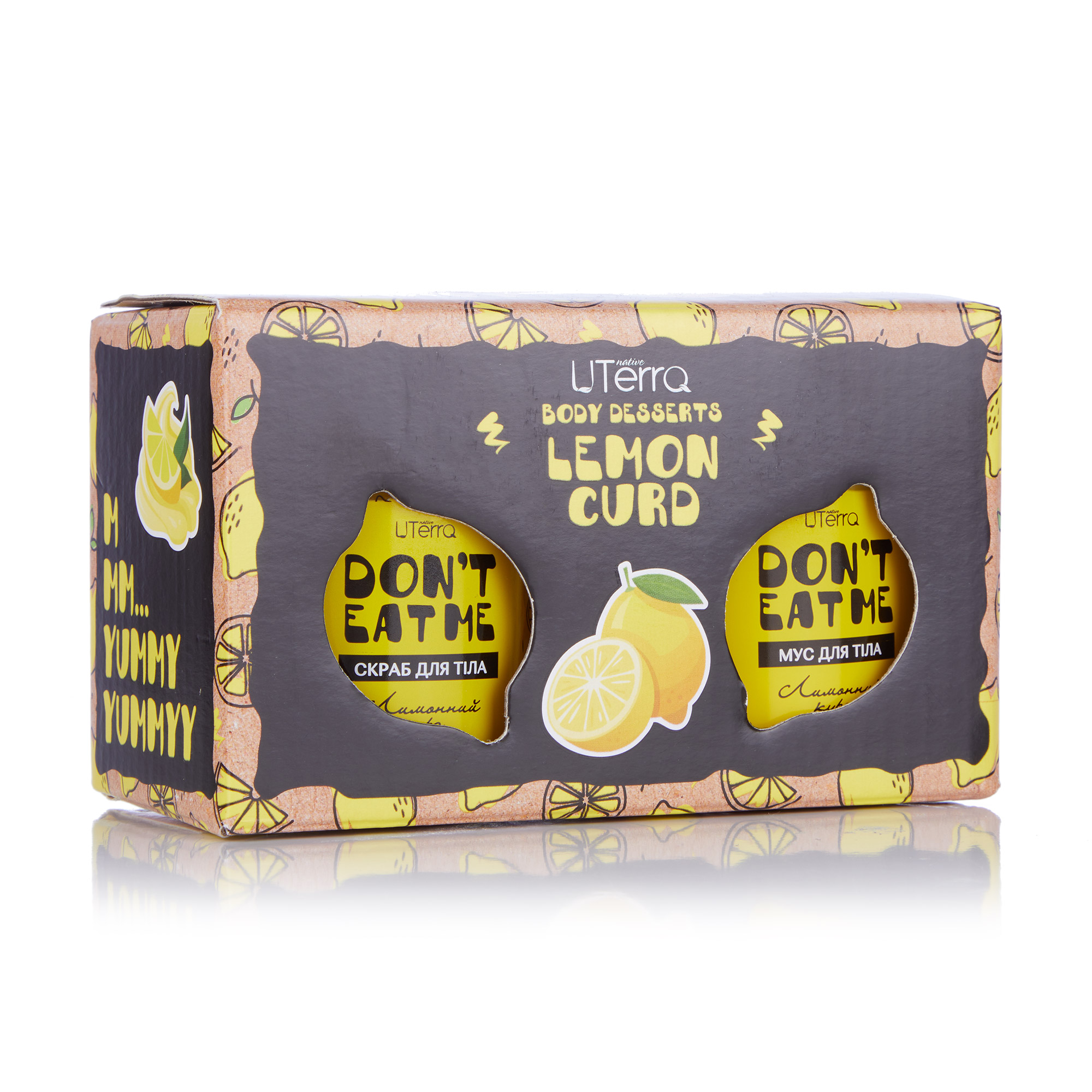 Подарунковий набір UTerra Native Body Desserts Lemon Curd (скраб для тіла, 150 мл + мус для тіла, 150 мл)
Подарунковий набір UTerra Native Body Desserts Lemon Curd (скраб для тіла, 150 мл + мус для тіла, 150 мл)